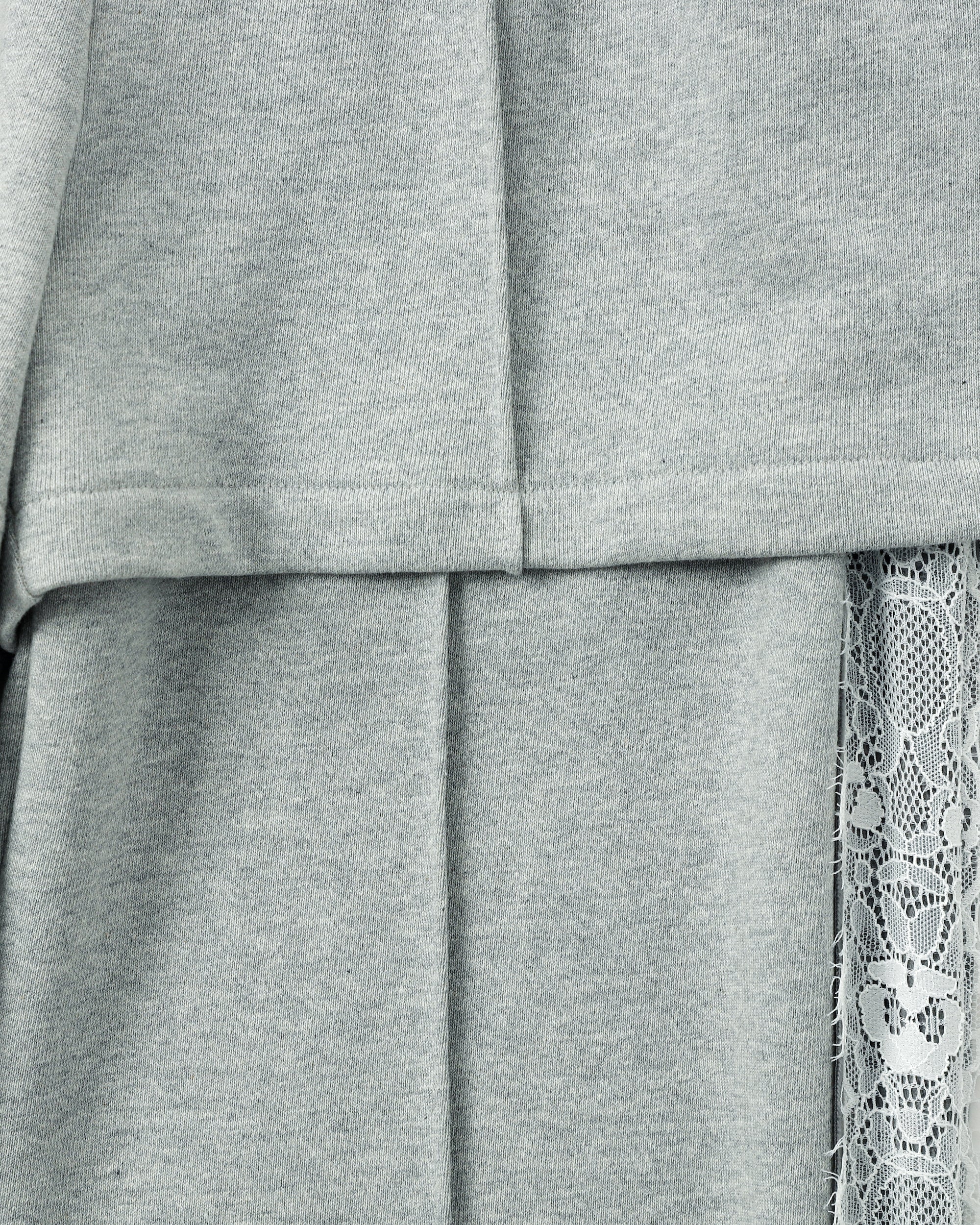 Layered-look lace sweatpants