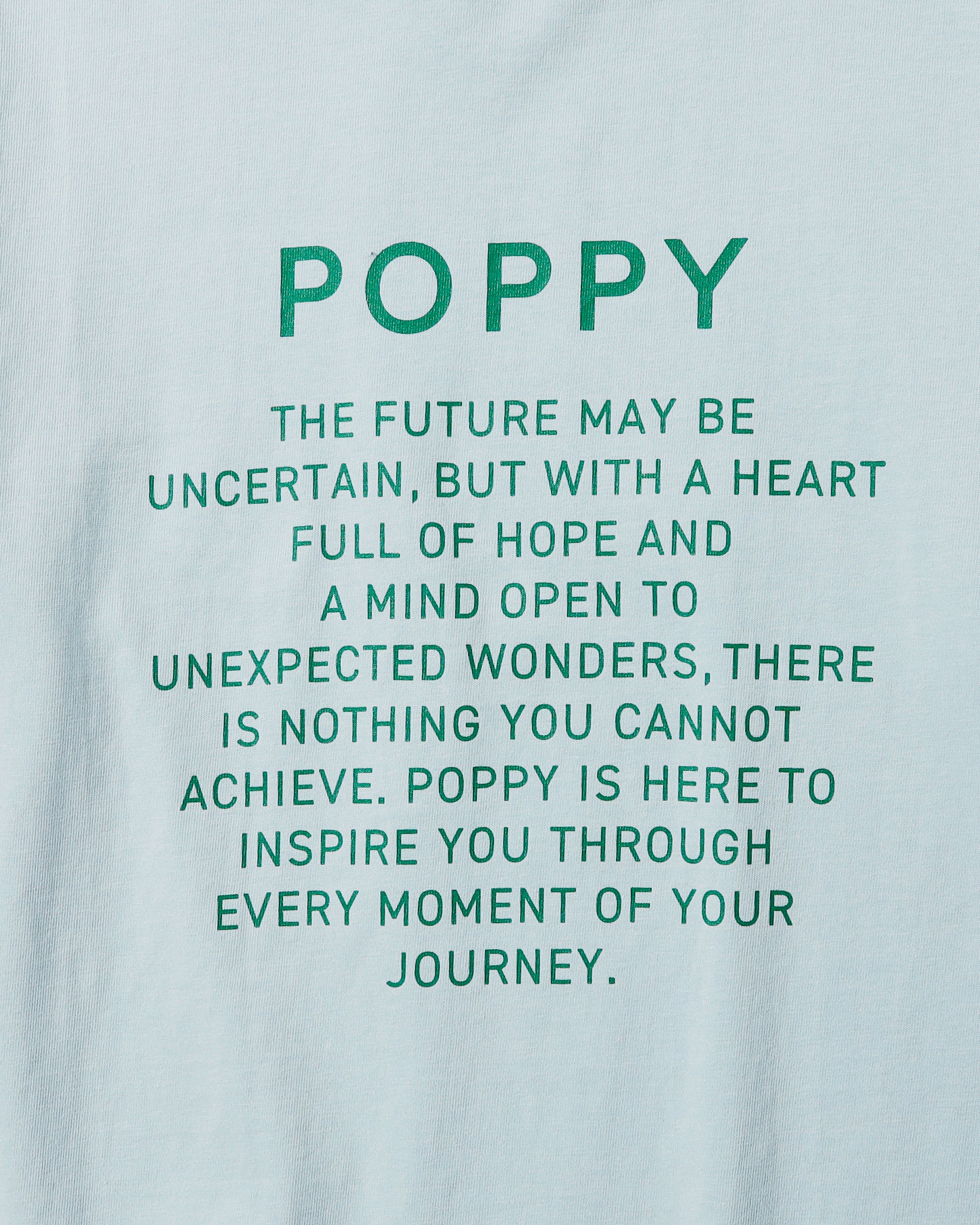 POPPY print long t-shirt (light blue)