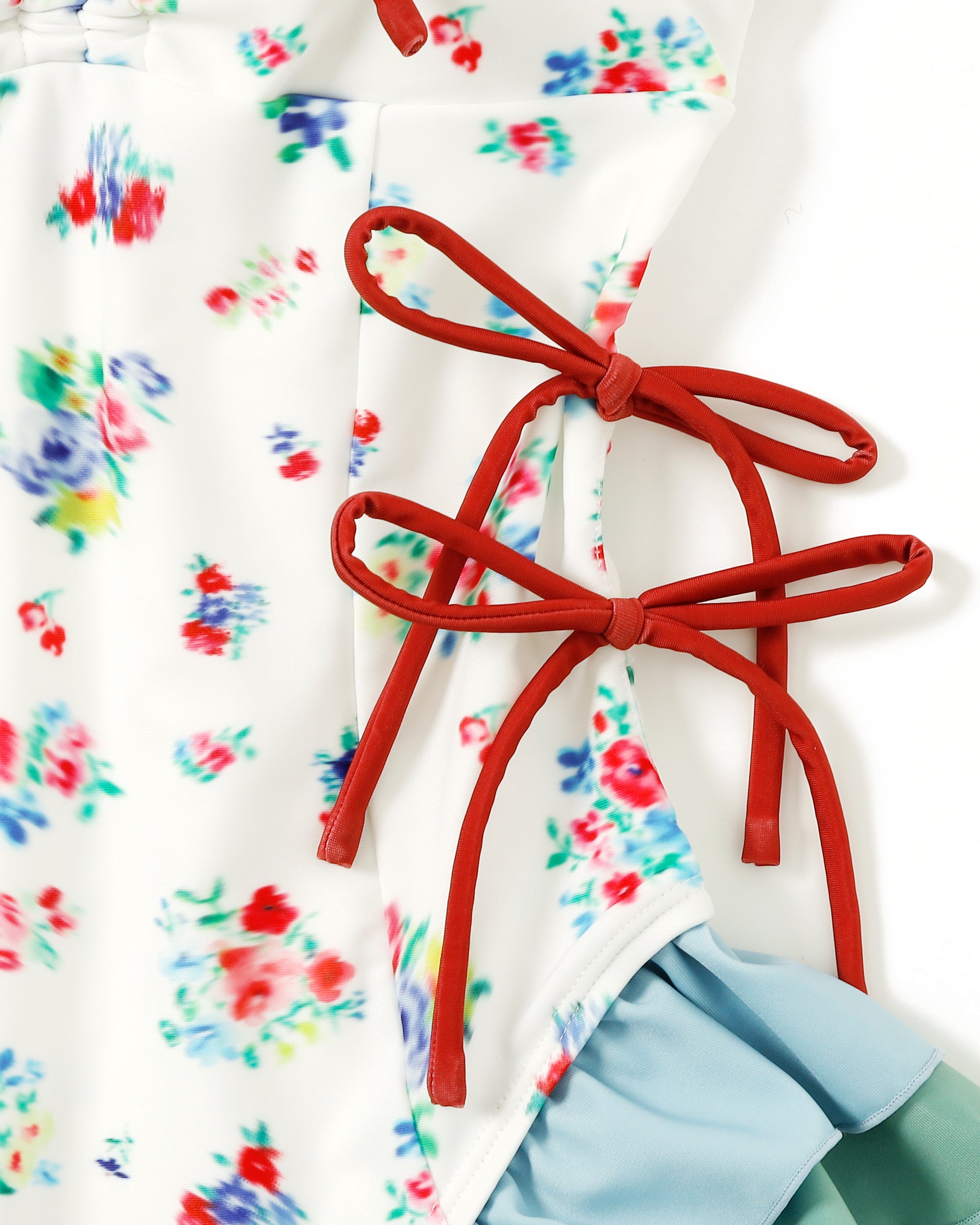 Ribbon cami swim leotard