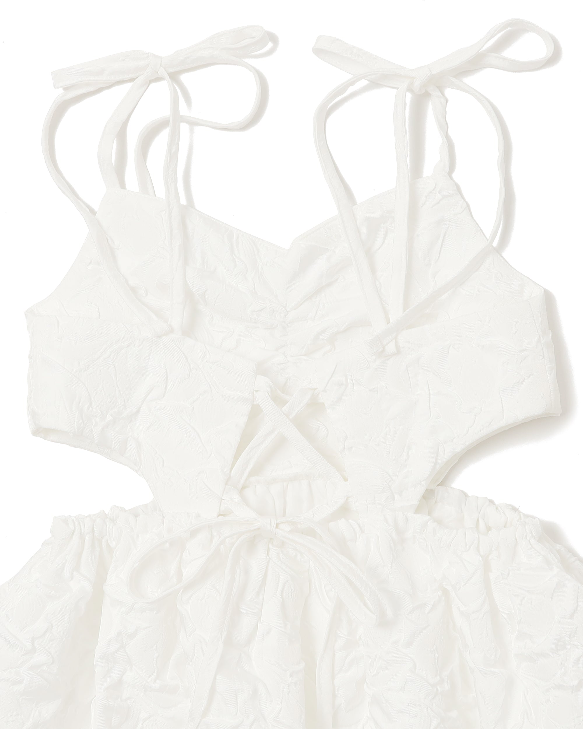 Balloon cami one-piece (White)