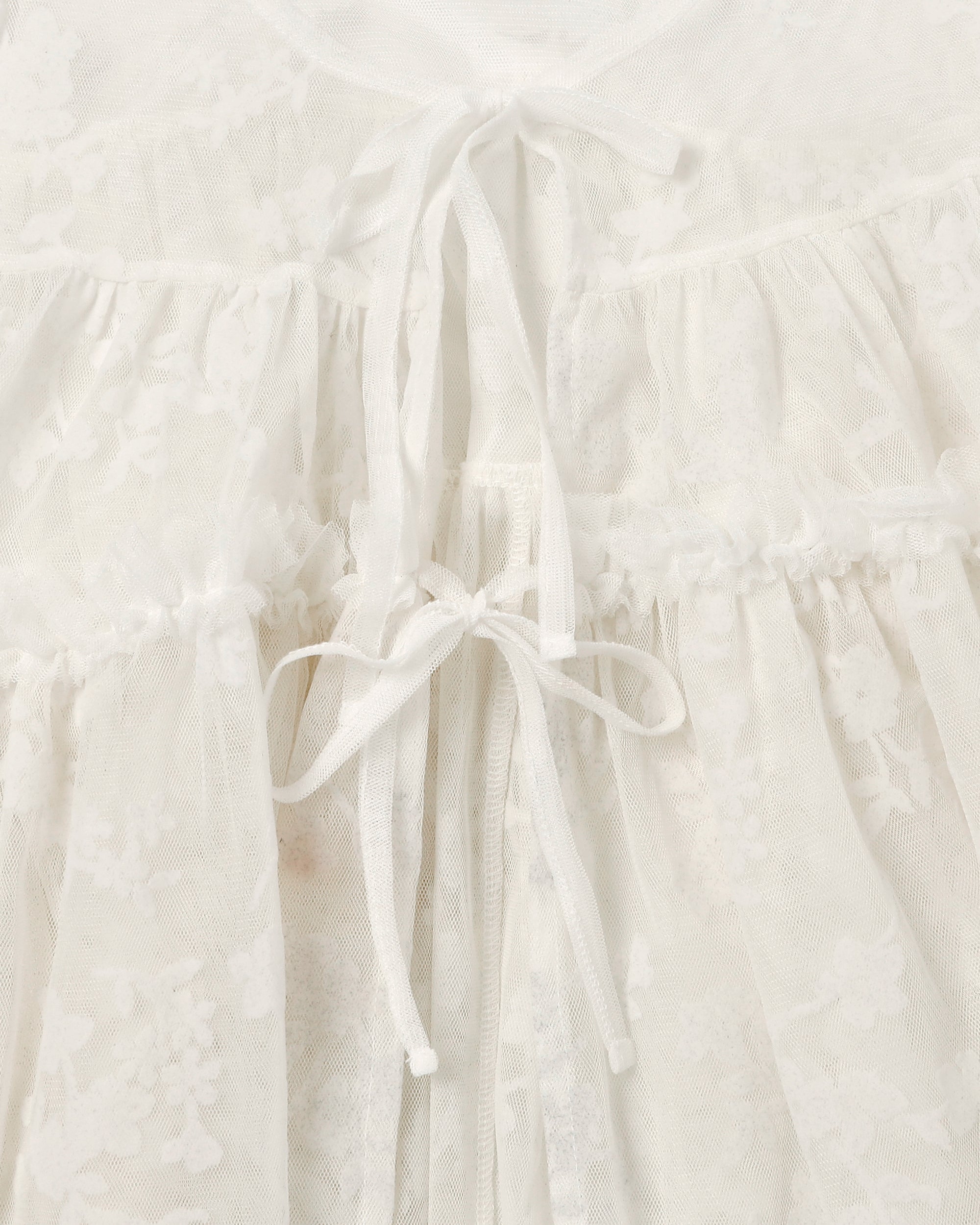 PUFF TIED BOLERO (FLOCKY WHITE)