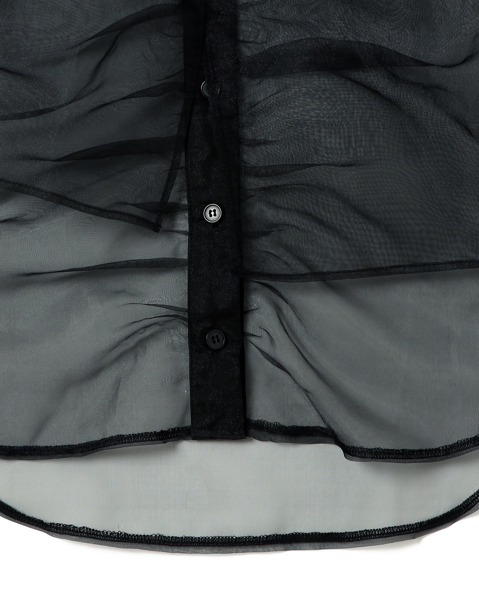 Ribbon tie blouse (black)