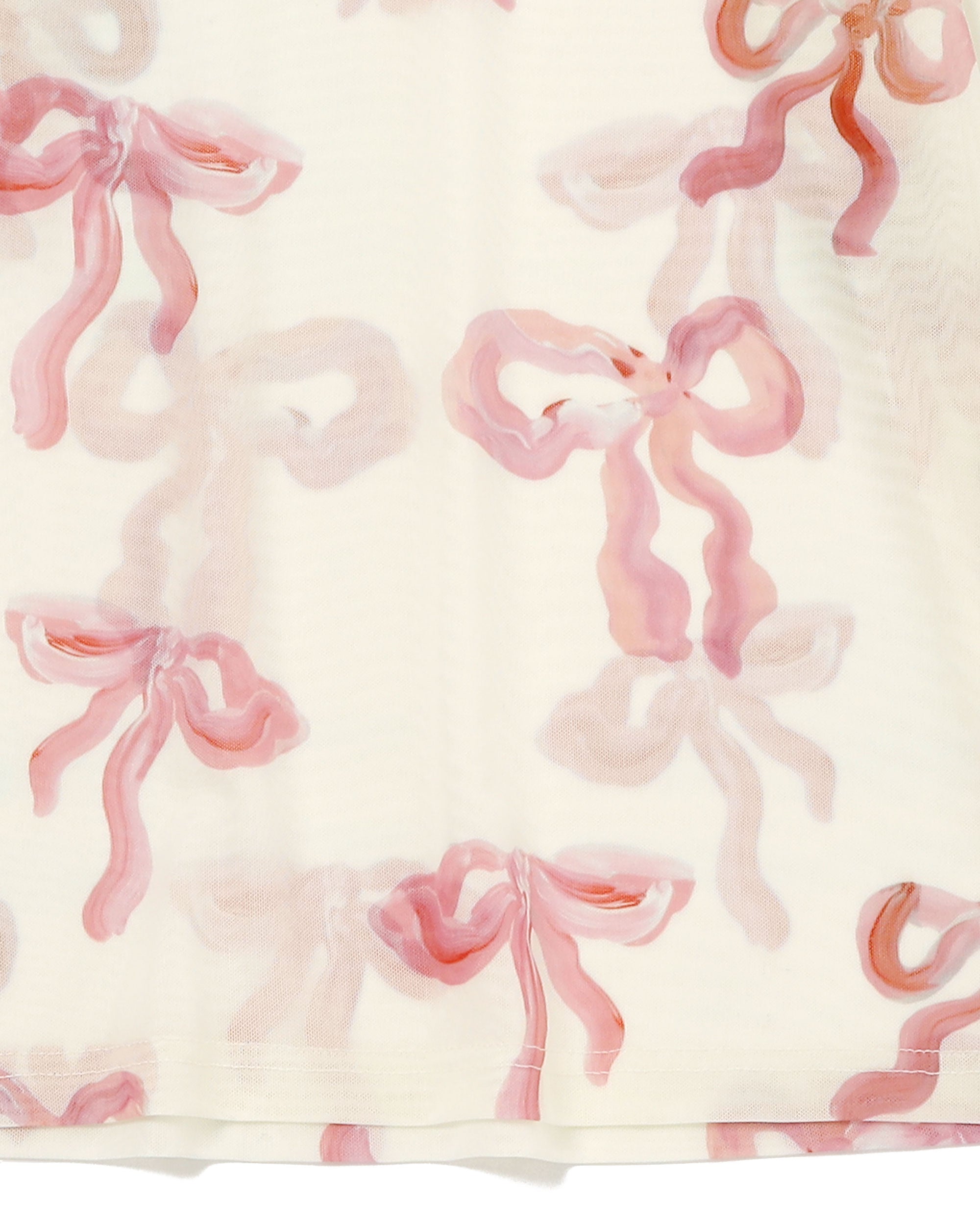 Pink ribbon see-through tops (High neck)