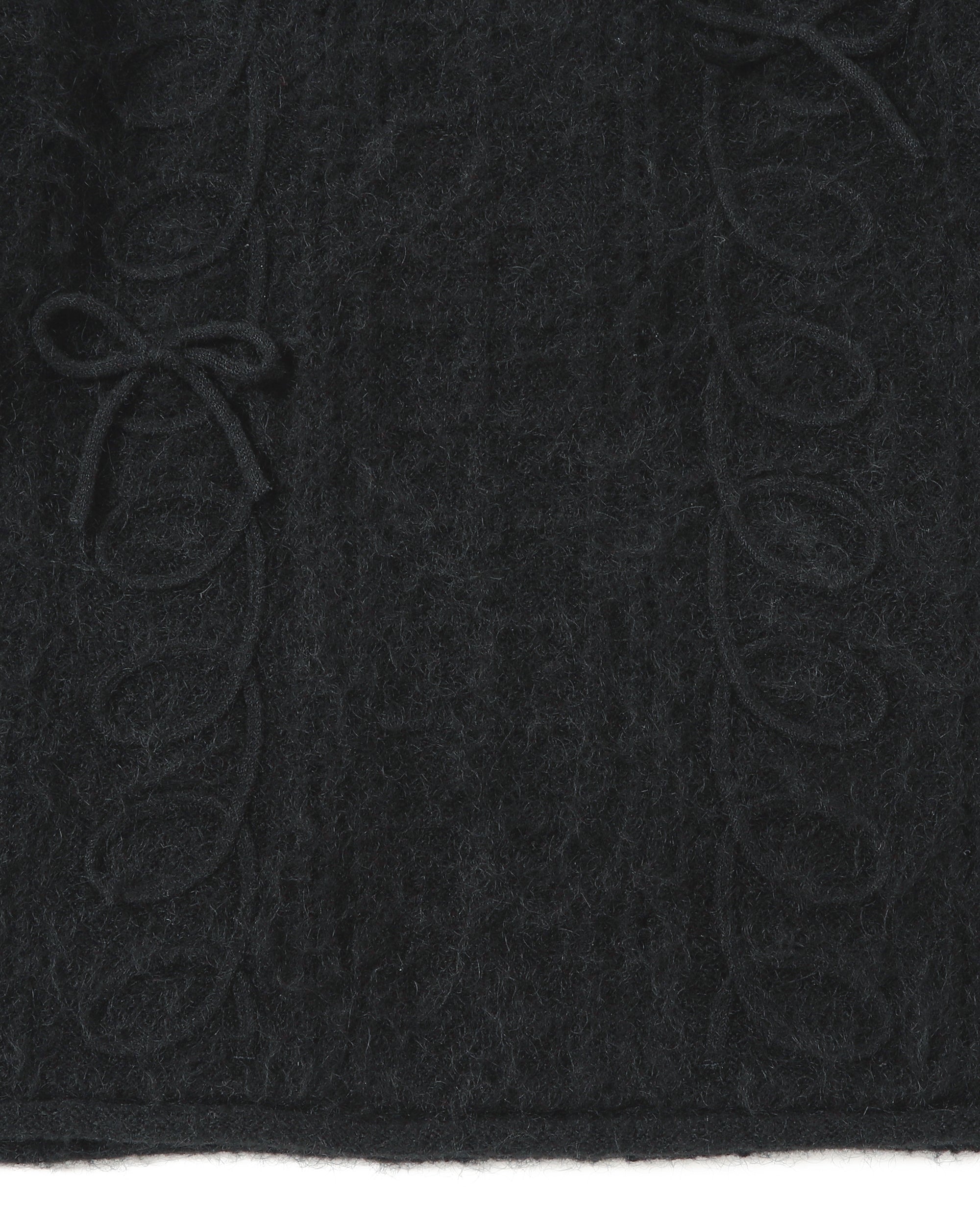 Kurukuru ribbon loose knit (black)