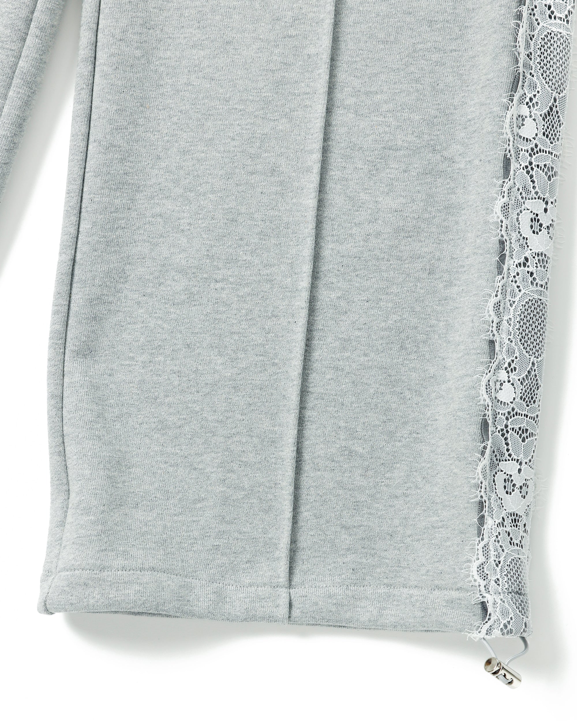 Layered-look lace sweatpants