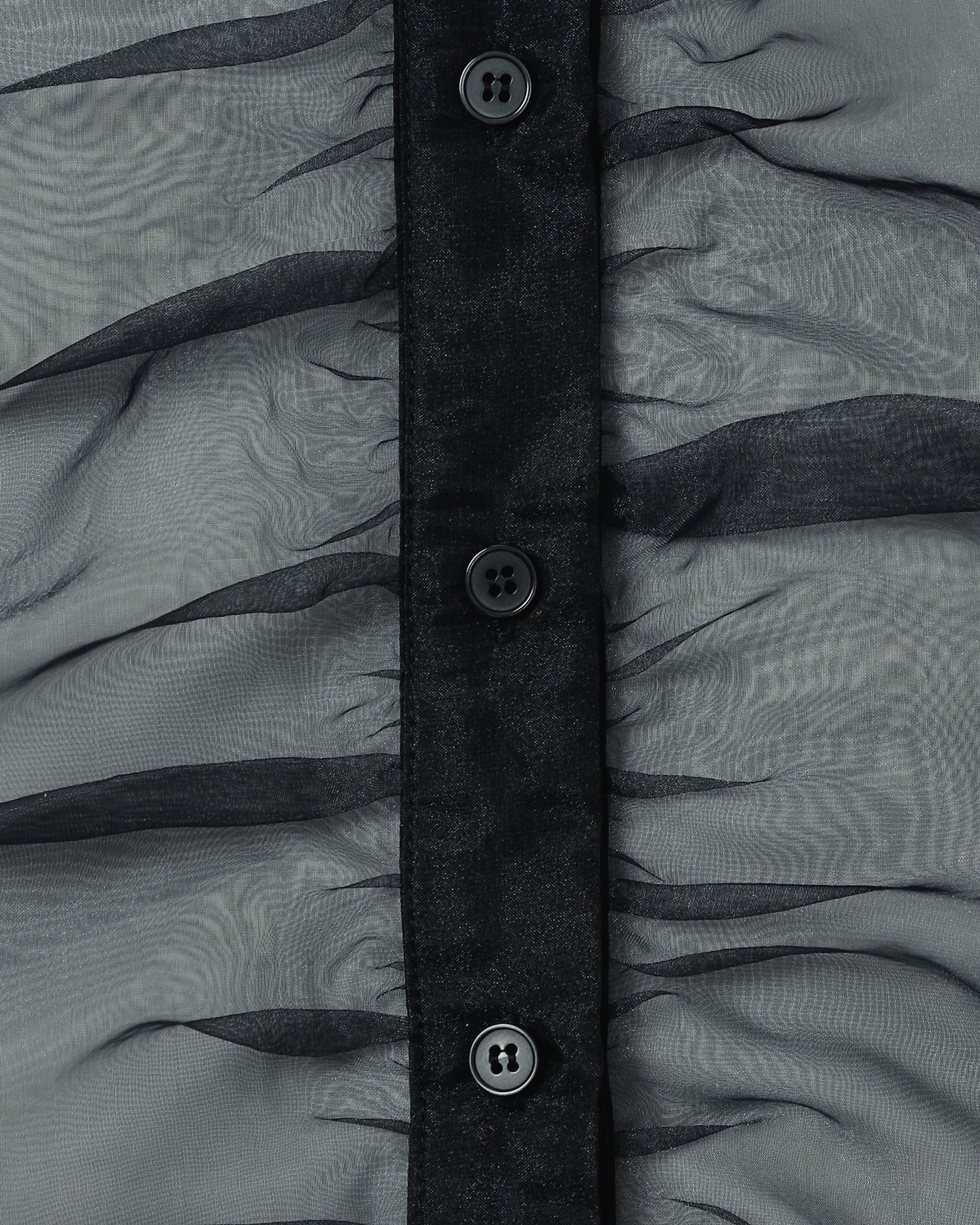 Ribbon tie blouse (black)