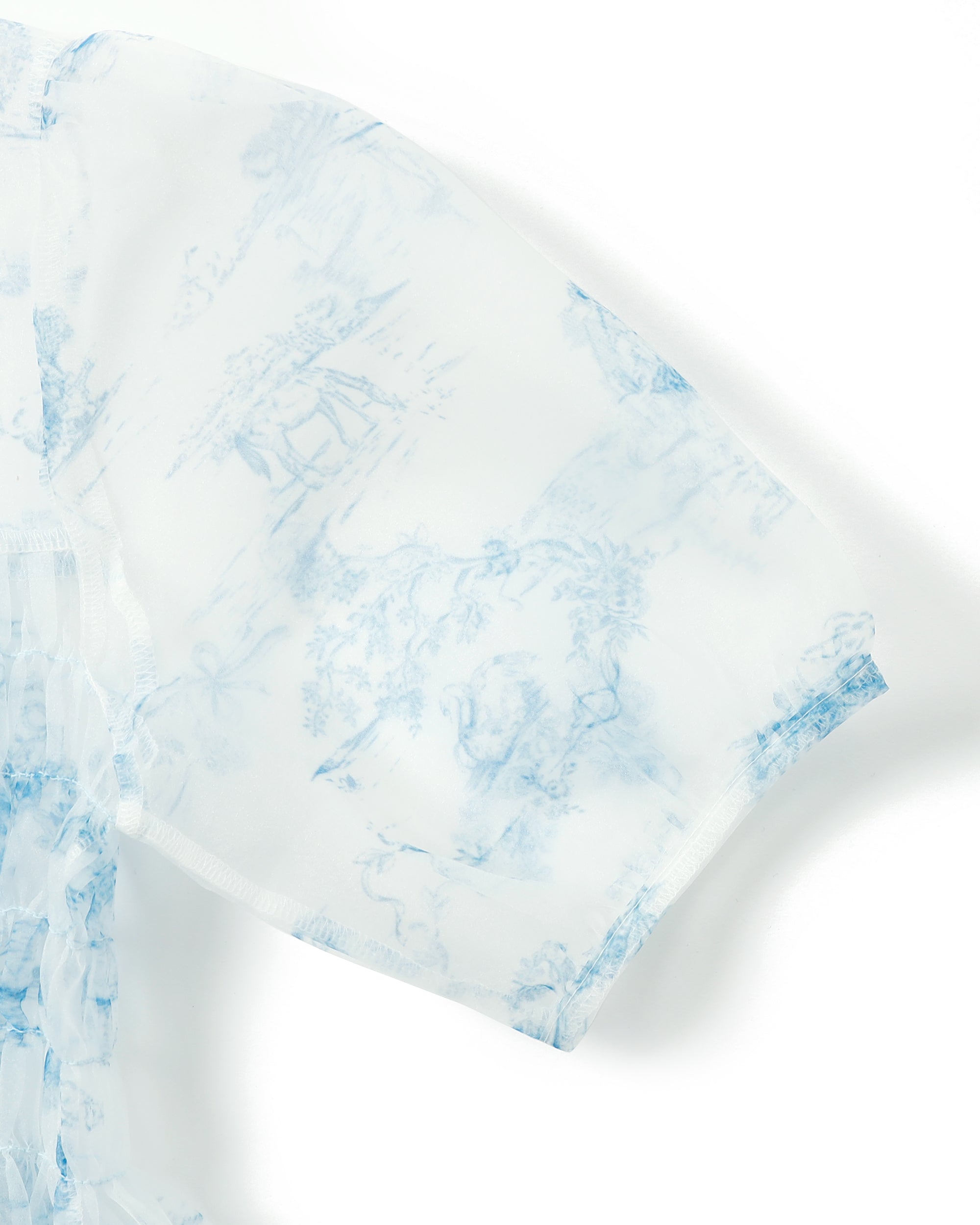 Toile de Jouy organdy shirring tunic