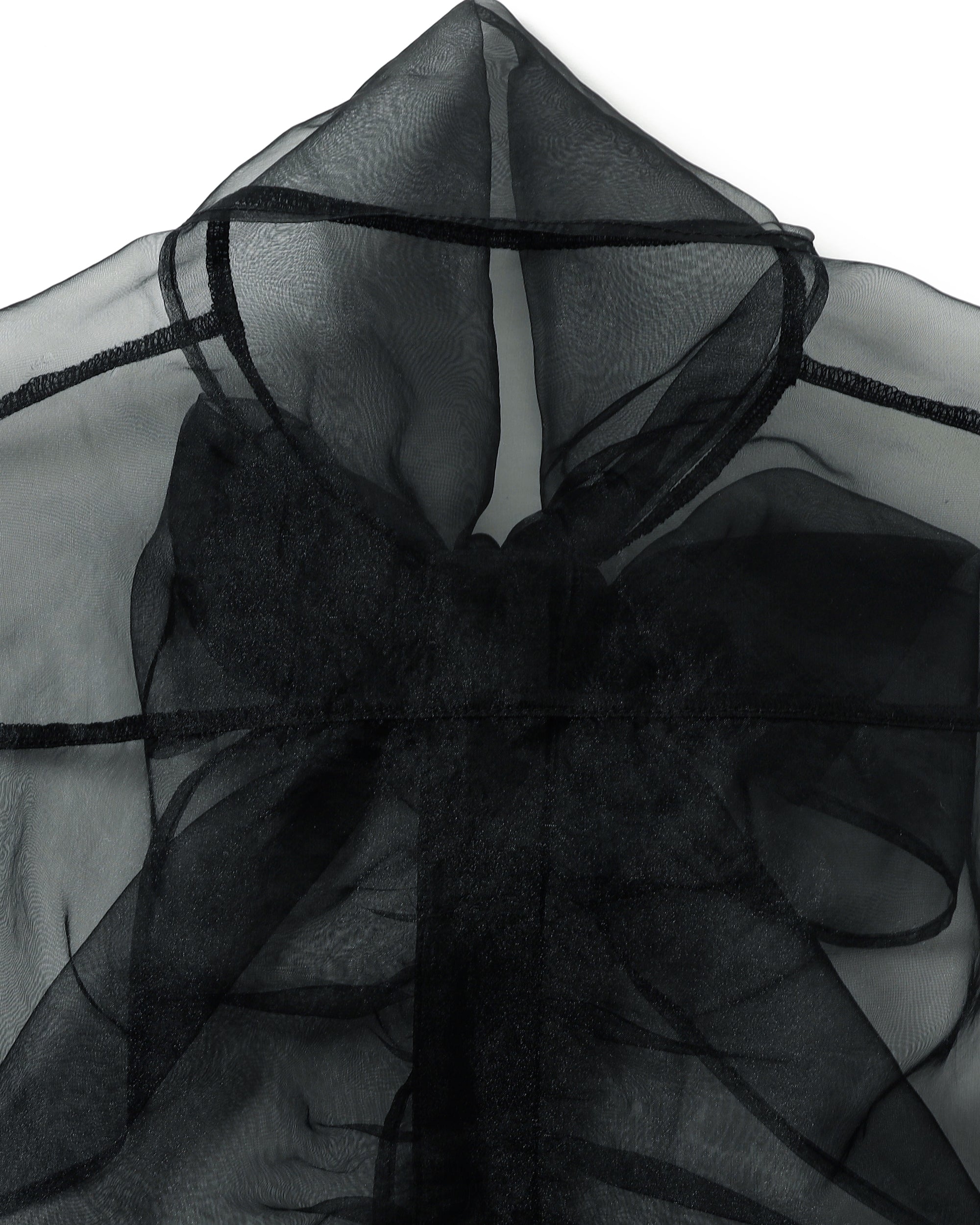 Ribbon tie blouse (black)