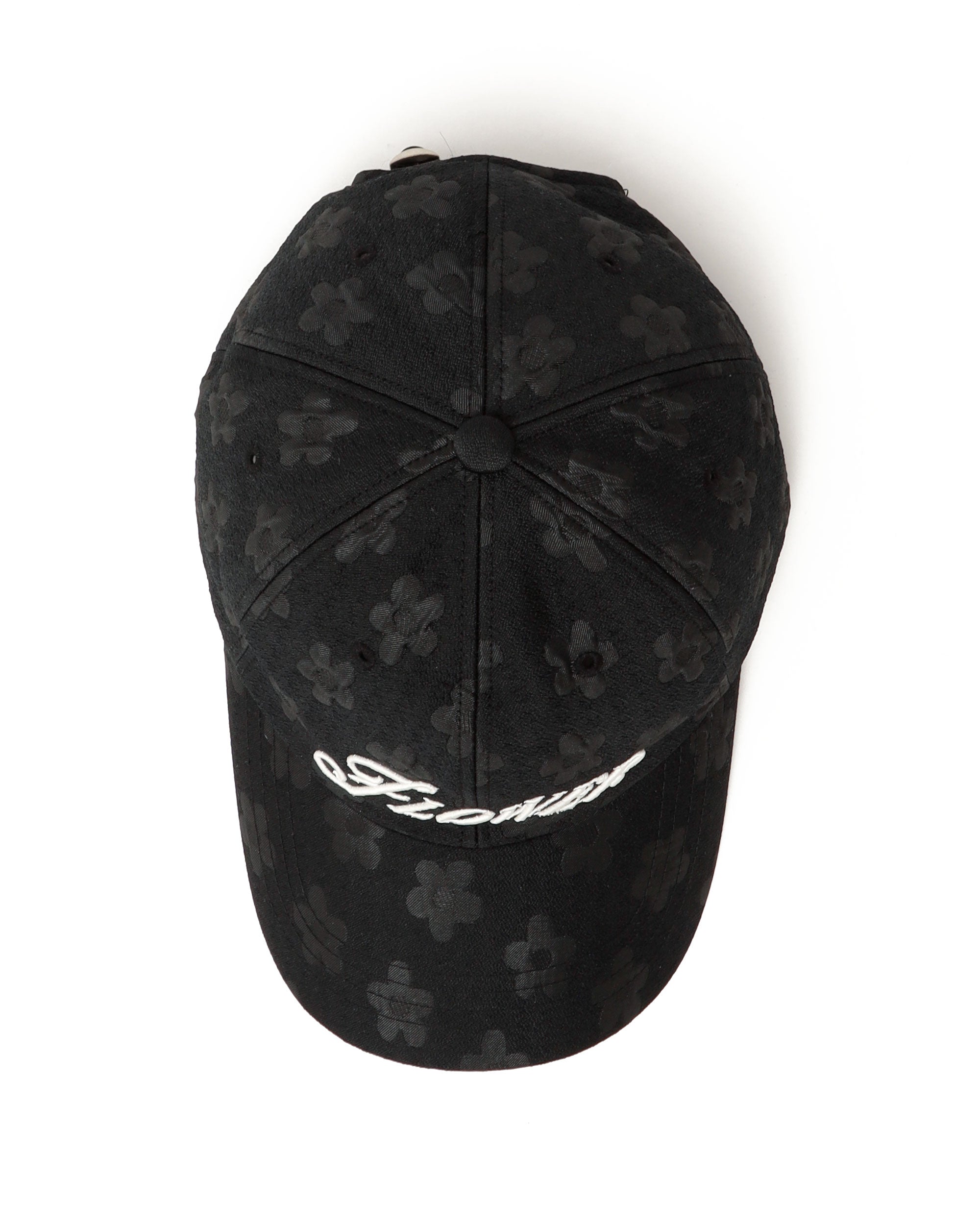 Flower jacquard cap (black)
