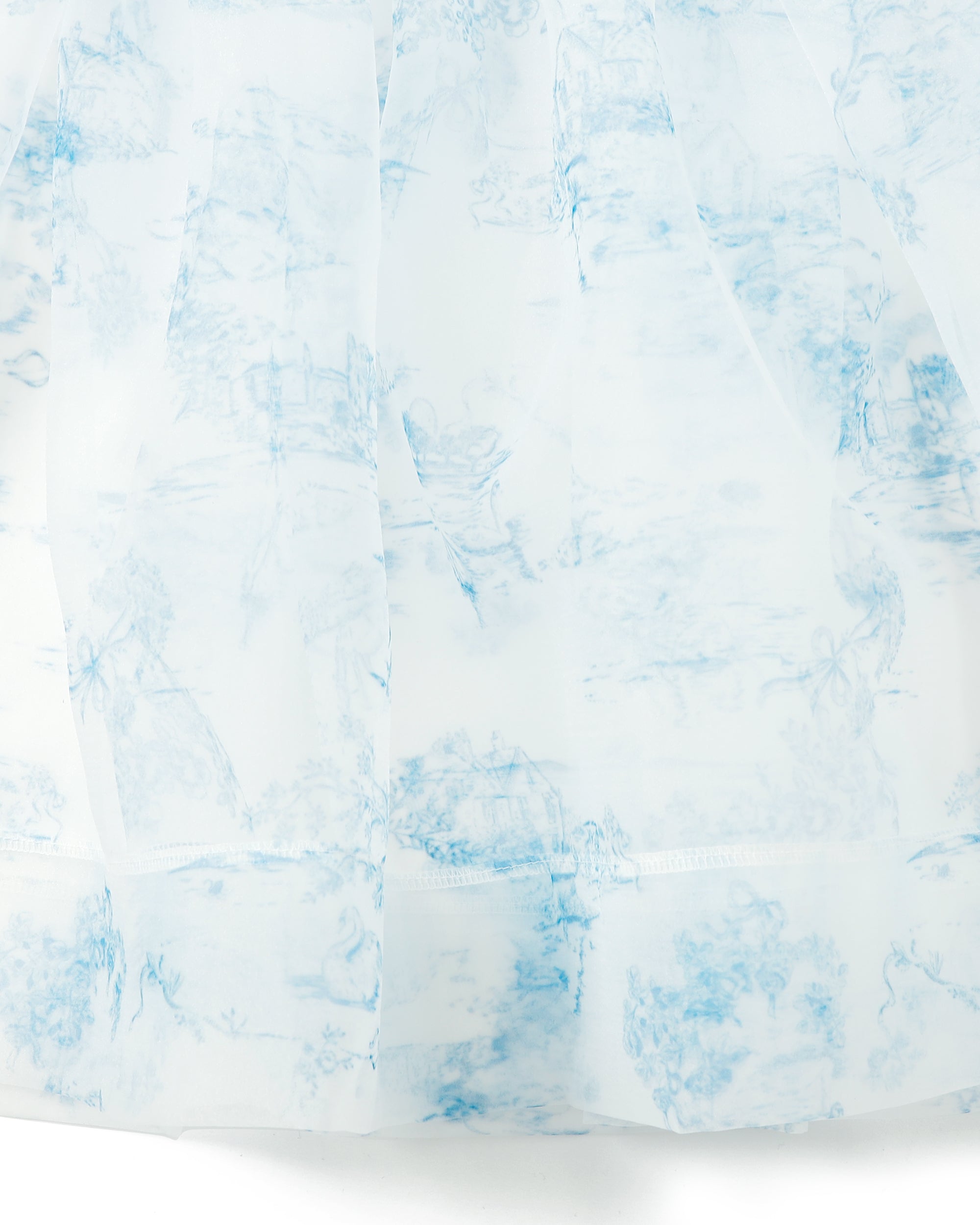 Toile de Jouy organdy shirring tunic