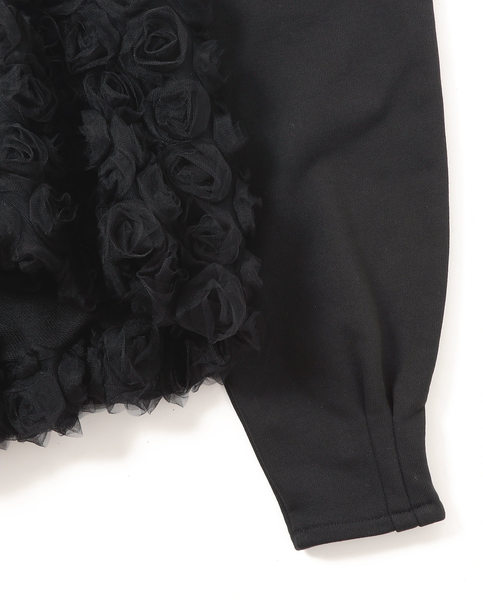 Tulle docking hoodie(black)