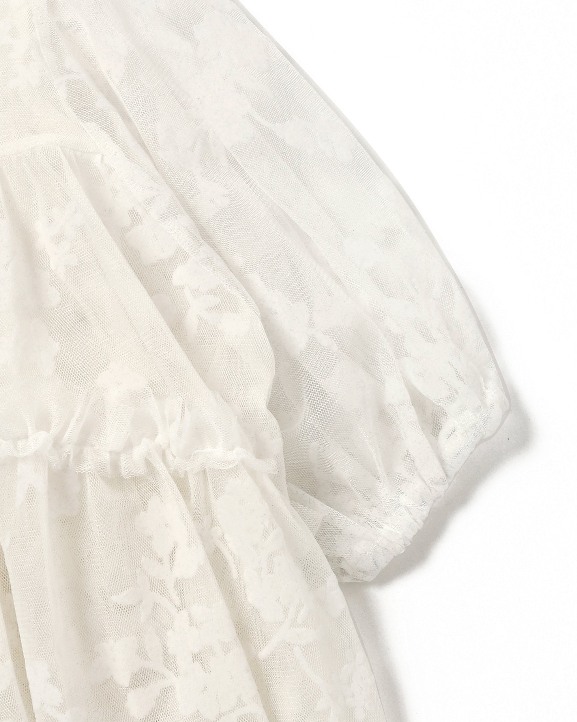 PUFF TIED BOLERO (FLOCKY WHITE)