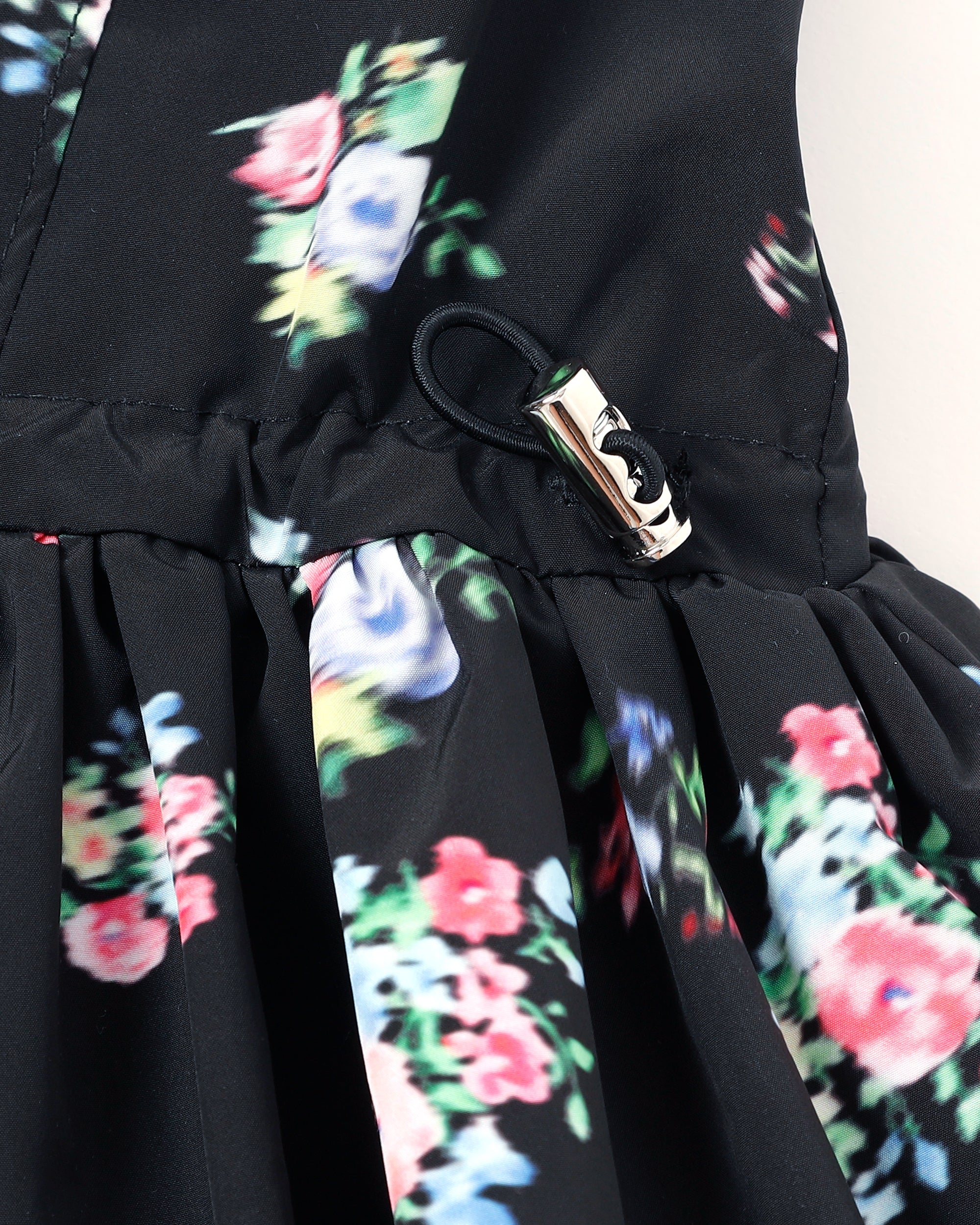 Balloon flower cami tunic (black flower)