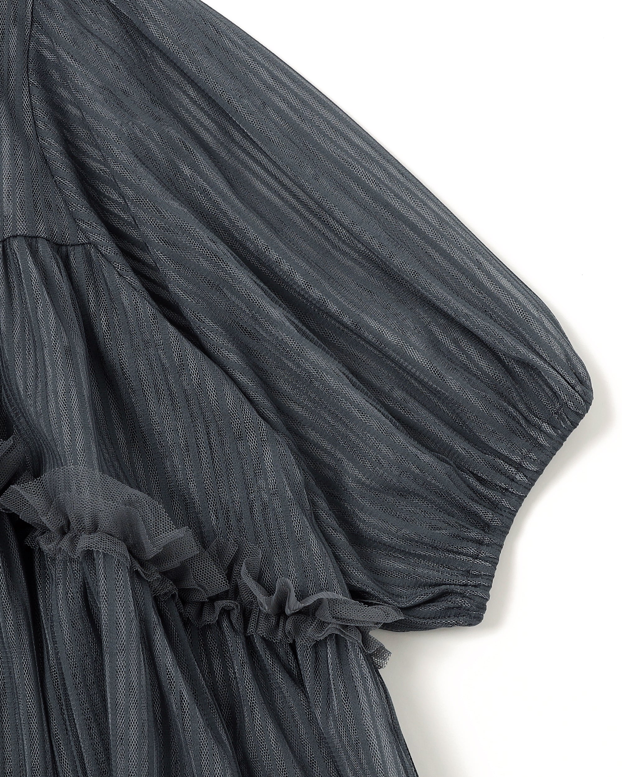 PUFF TIED BOLERO (STRIPE GRAY)