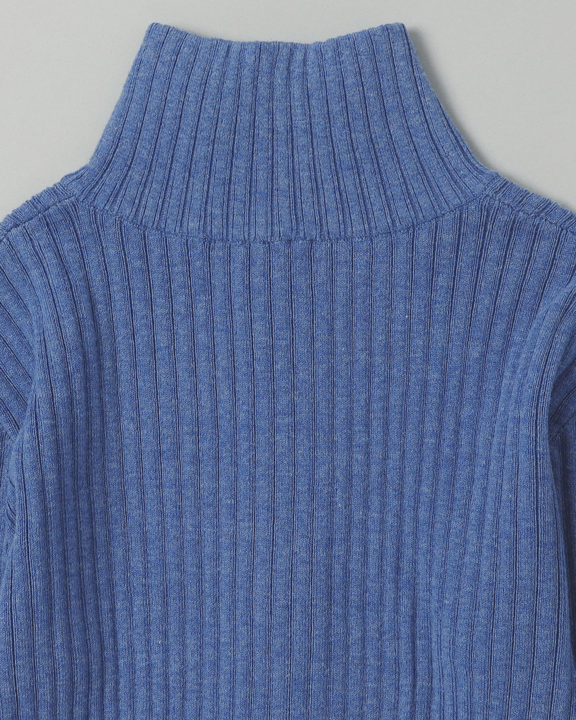 Garter cut rib zip top (high-neck)
