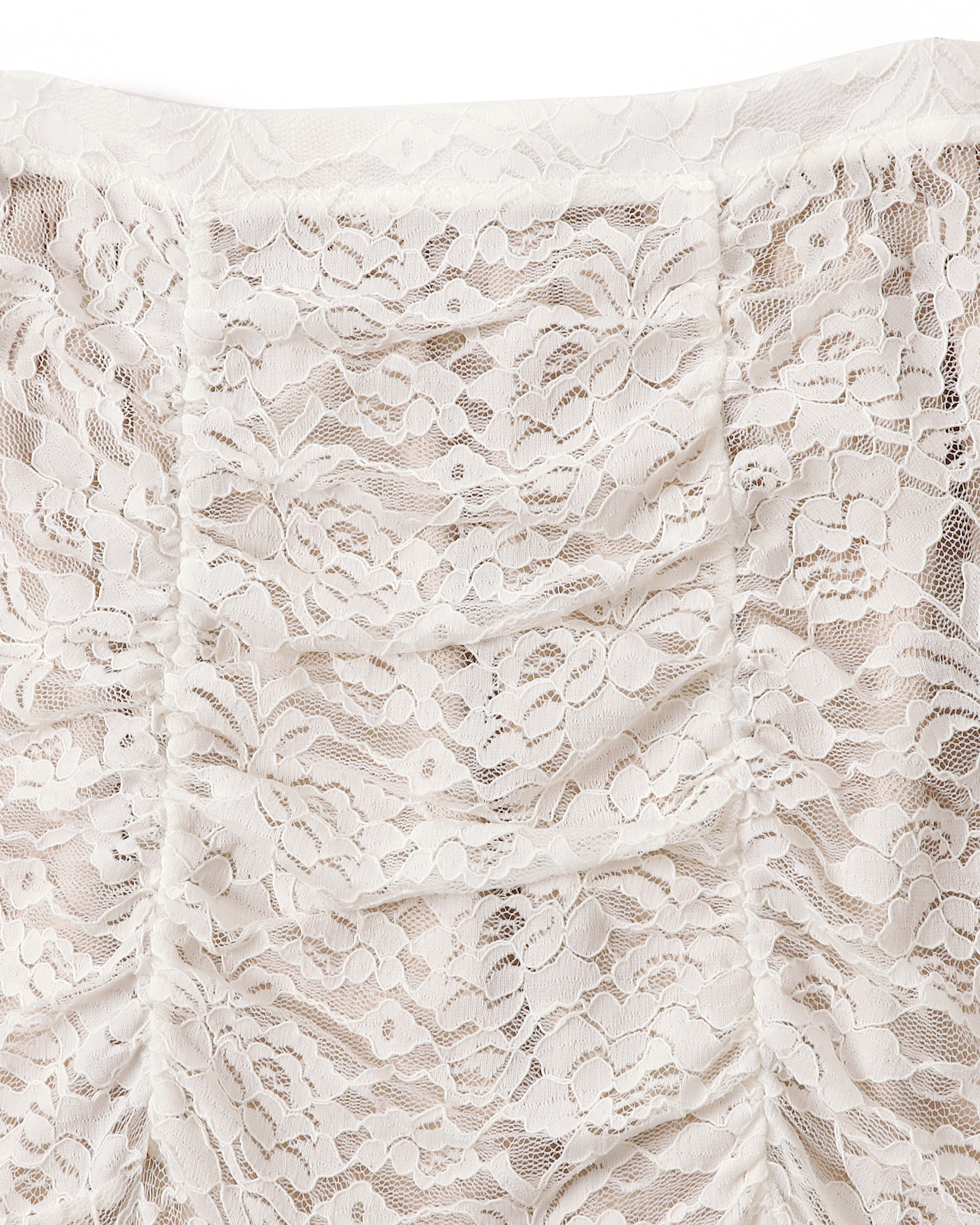 Handkerchief hem lace skirt (white/gray)