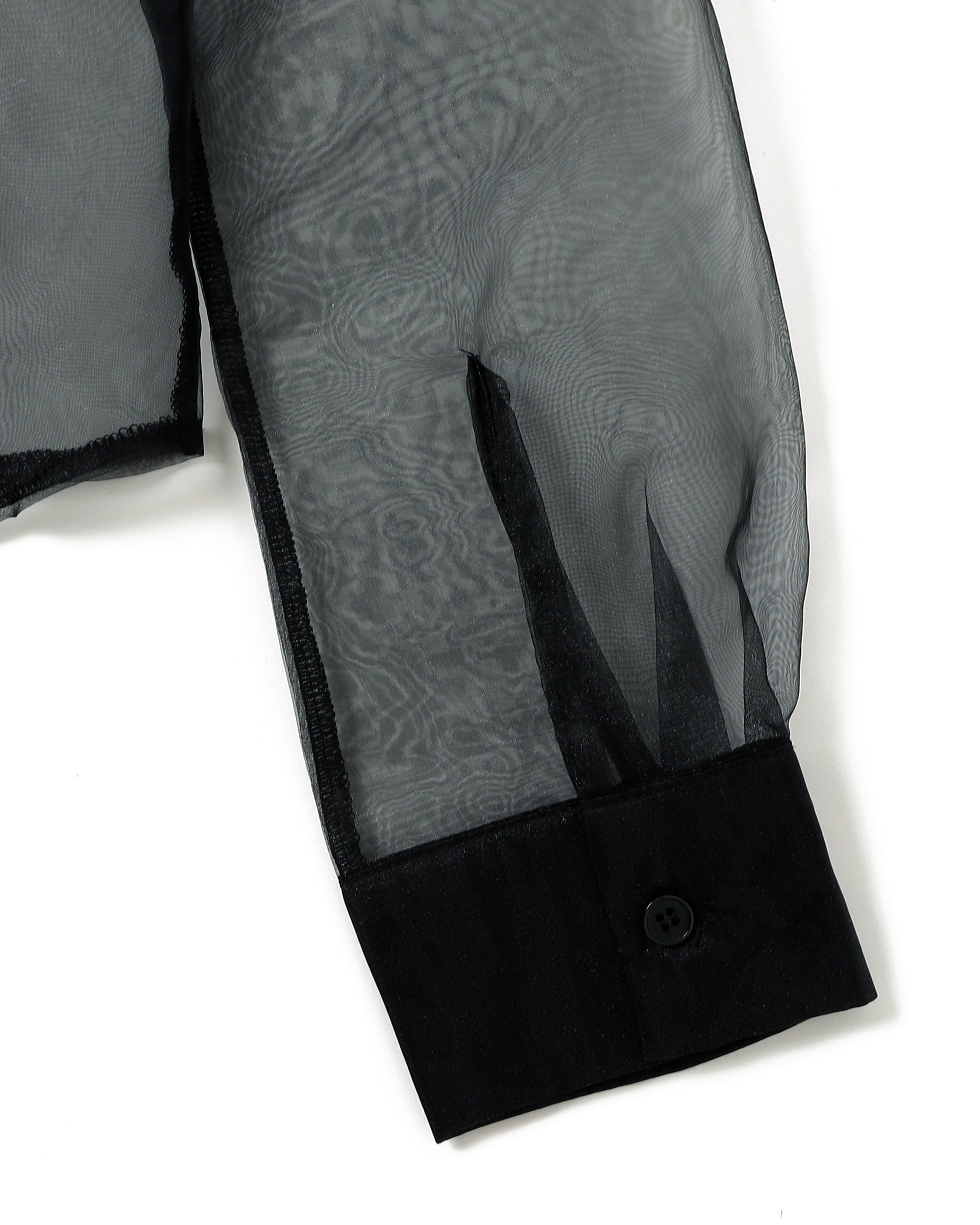 Ribbon tie blouse (black)