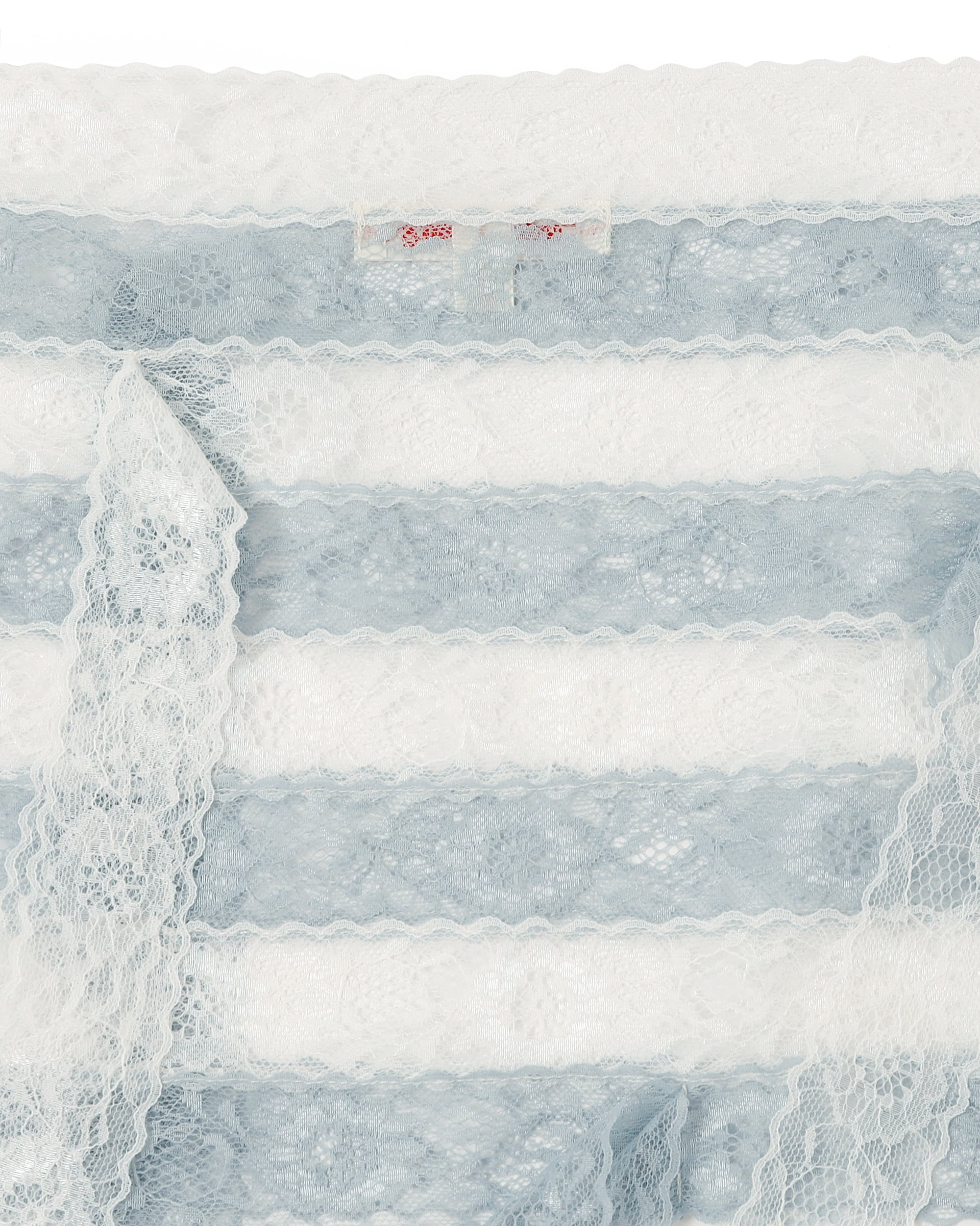 <b>yuhan wang</b><br>lace trimmed stripe mini skirt / Blue / White