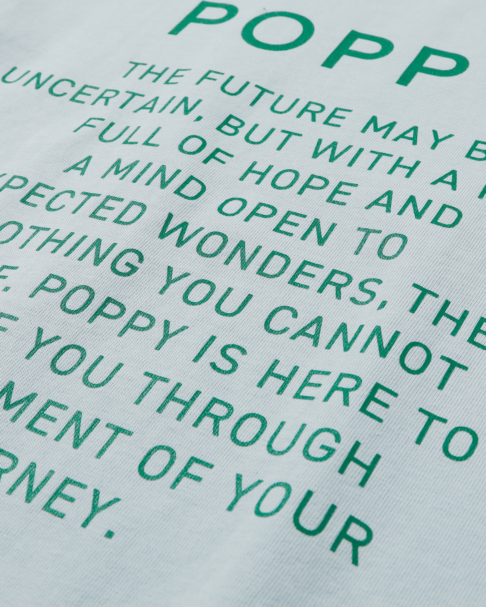 POPPY print long t-shirt (light blue)