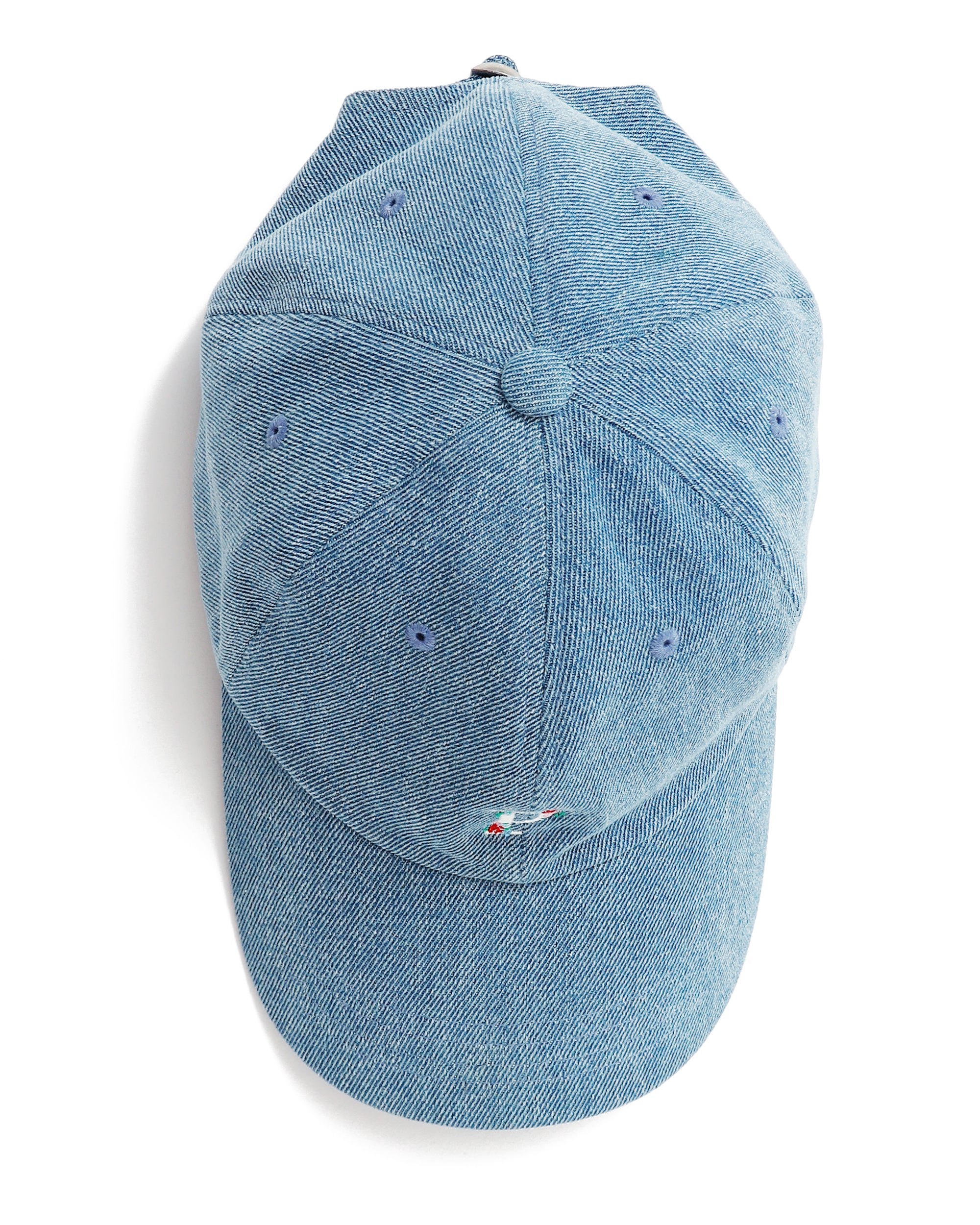 "P" embroidered denim cap