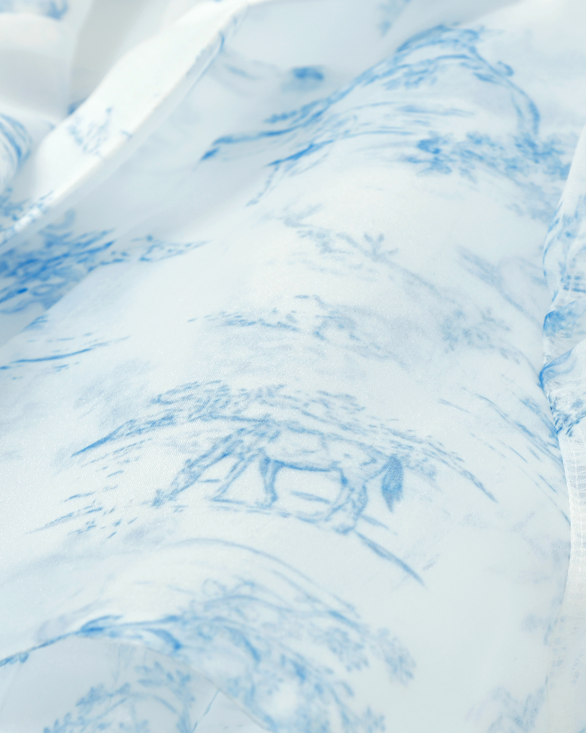 Toile de Jouy organdy dress coat dress