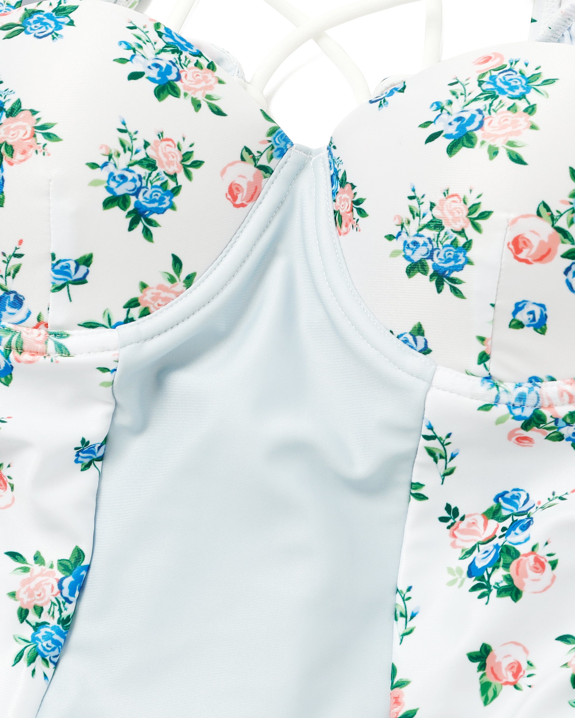 flower puff sleeve bikini