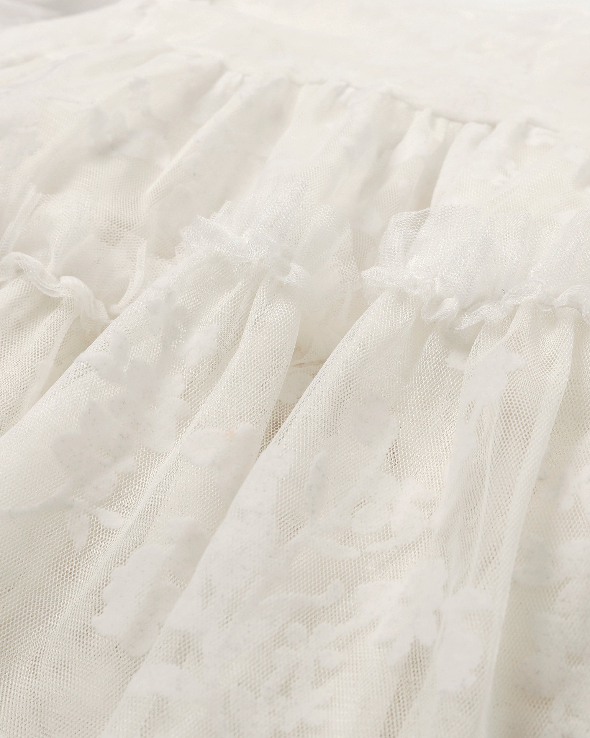 PUFF TIED BOLERO (FLOCKY WHITE)