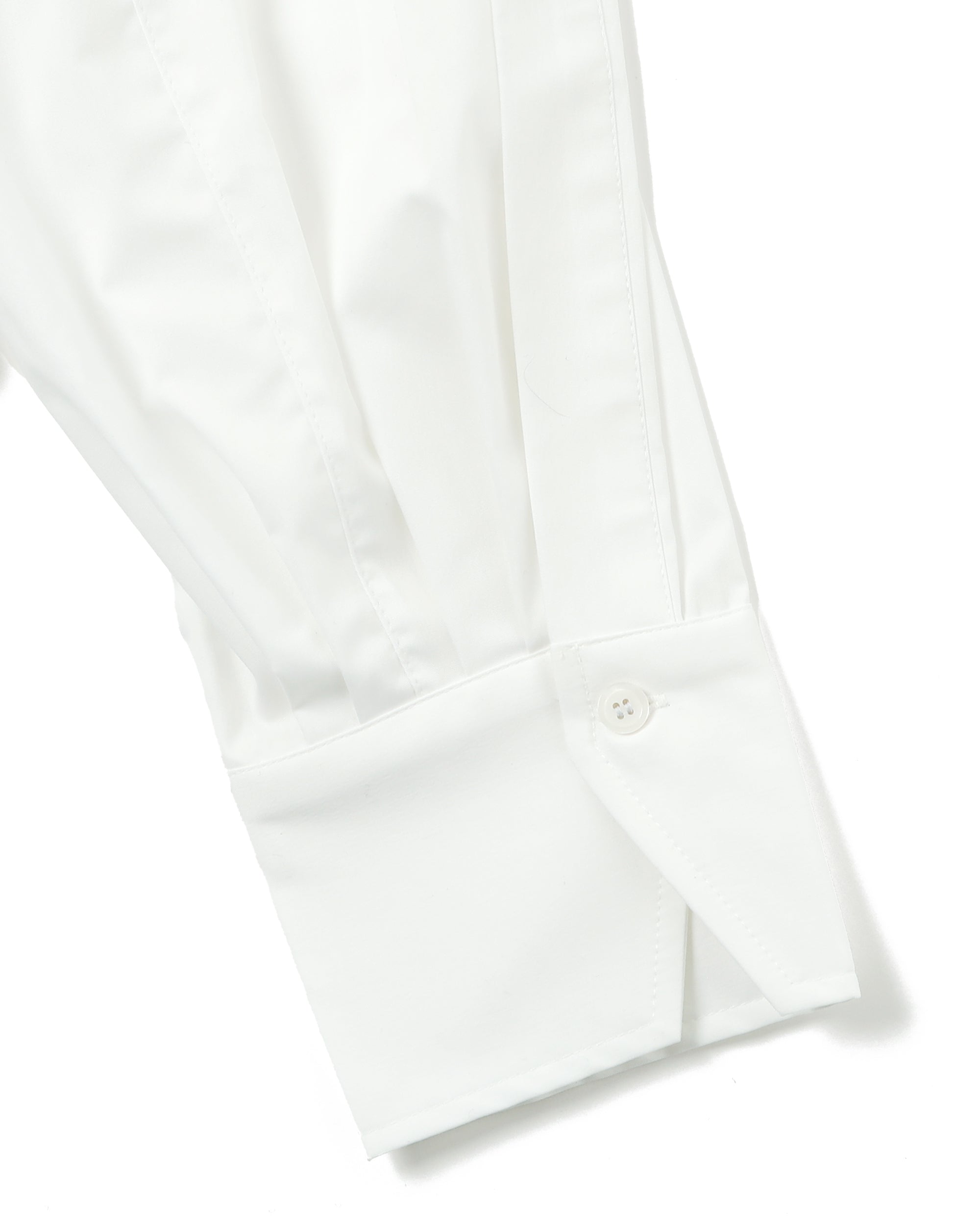 Shirring hoodie shirt (white / blue stripe)