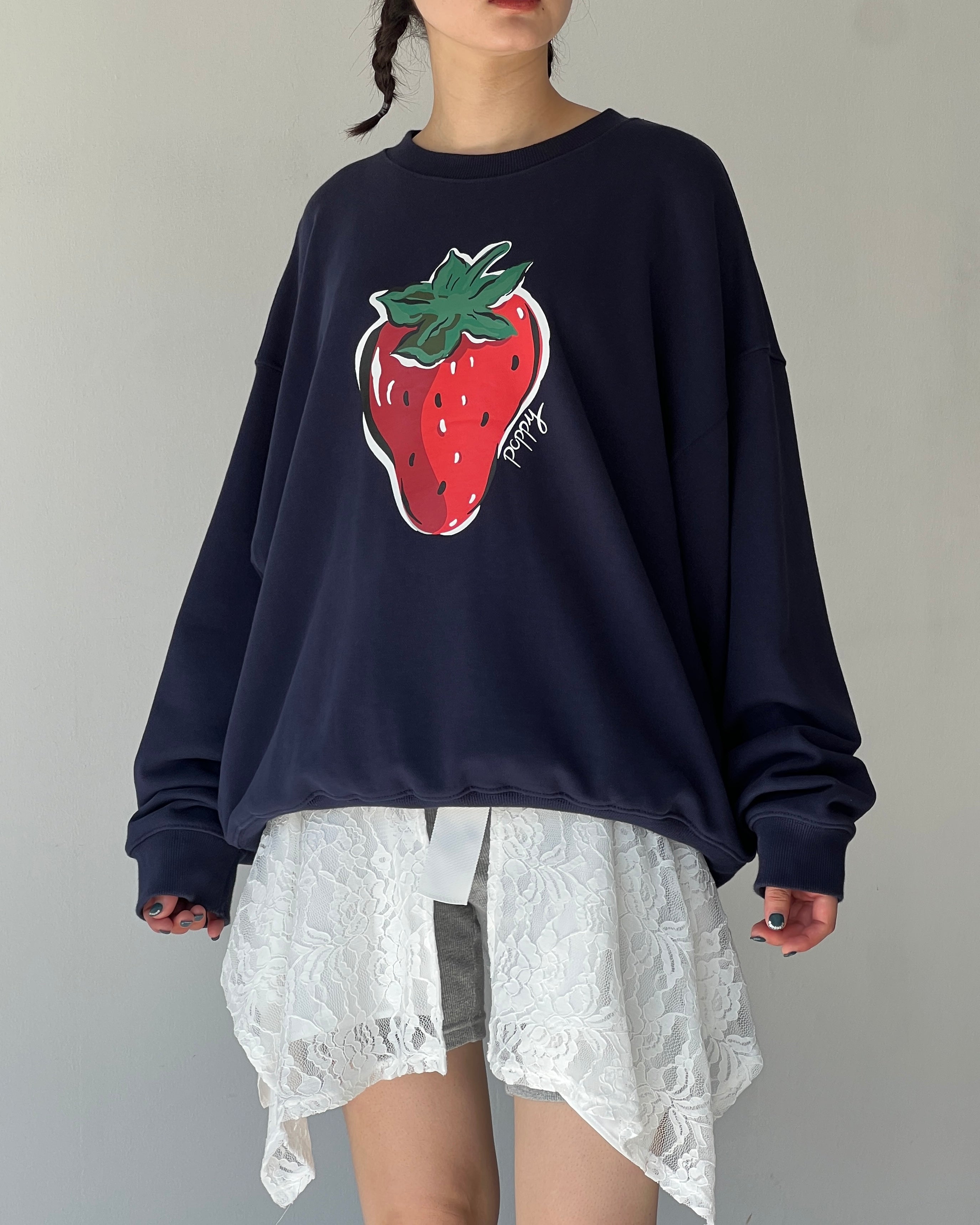 Lace draped wrap skirt