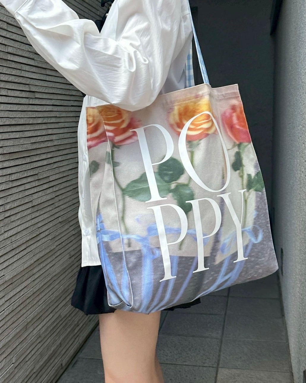 Photo ROSES Blue tote bag