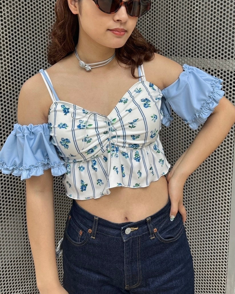 Off shoulder flare bikini