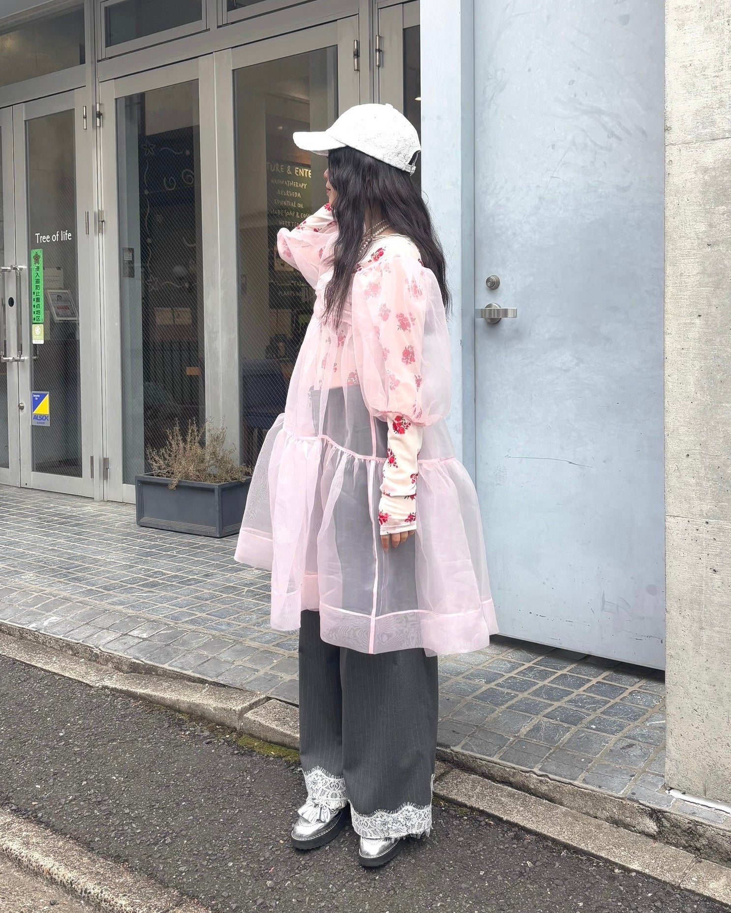 Corset wide pants (stripe)