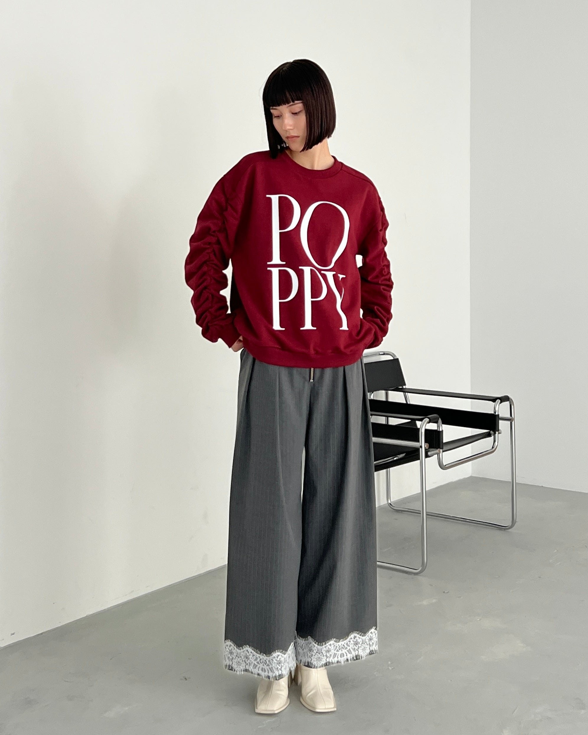 Corset wide pants (stripe)