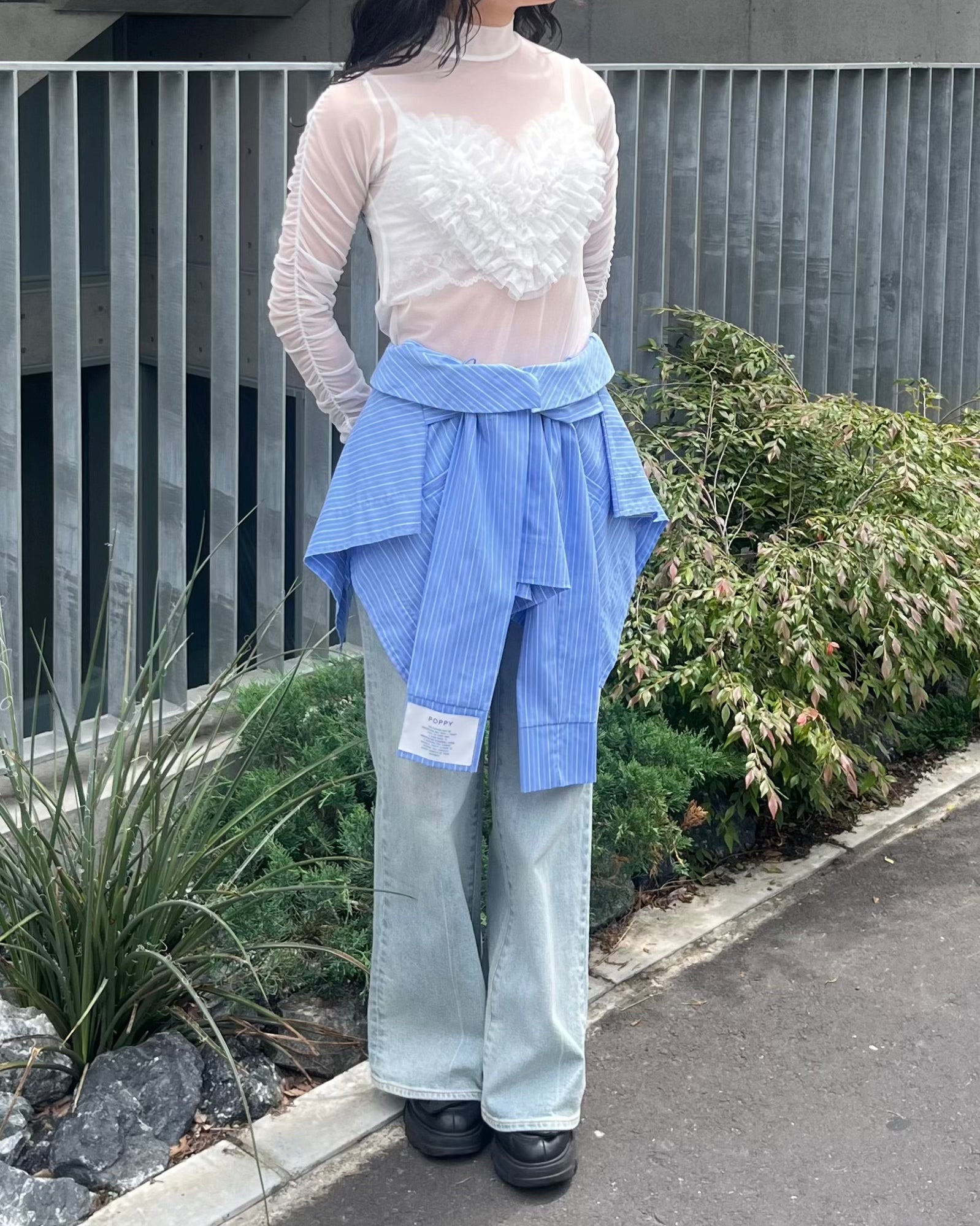 Handkerchief hem 2way bustier/skirt