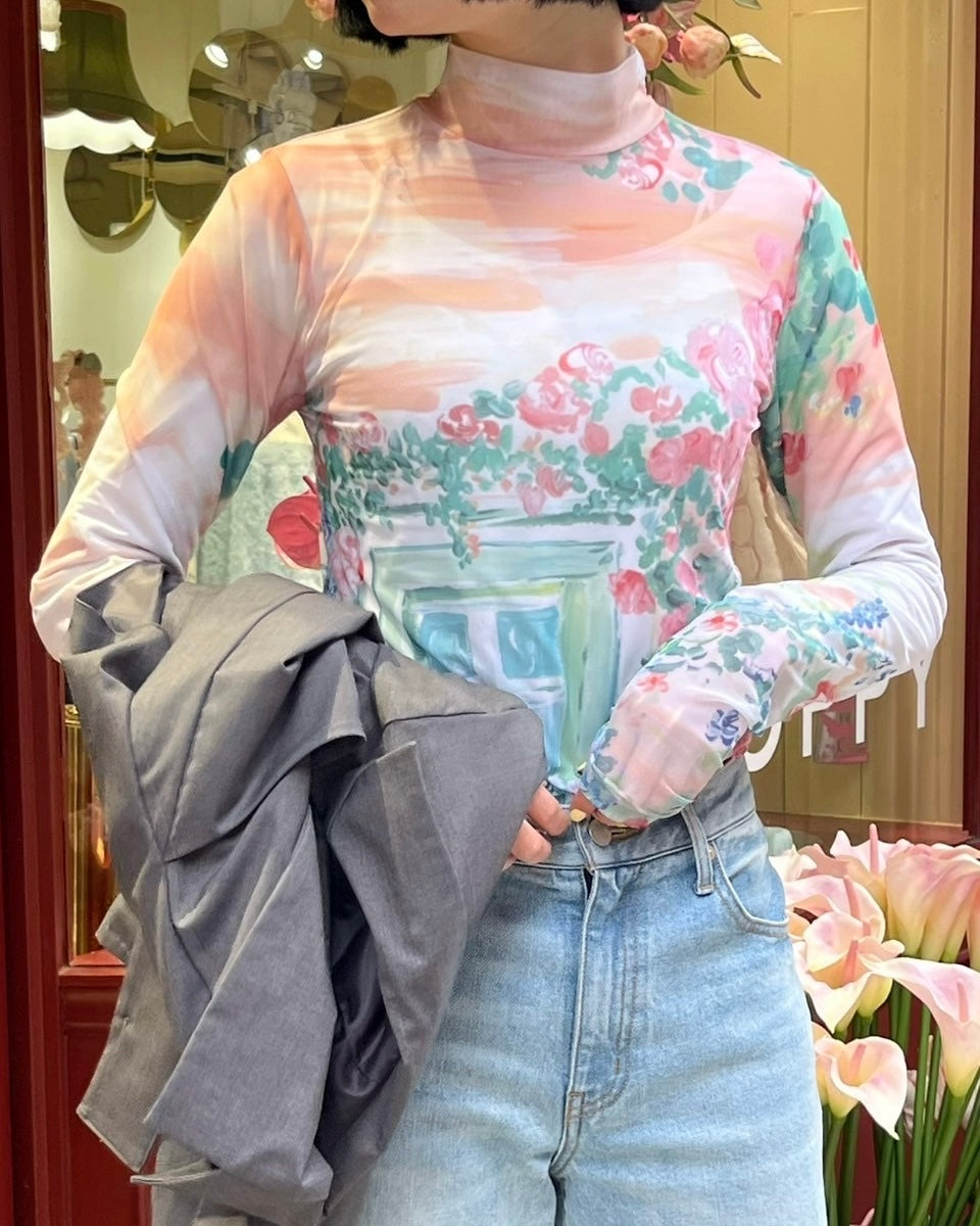 Window flower see-through tops