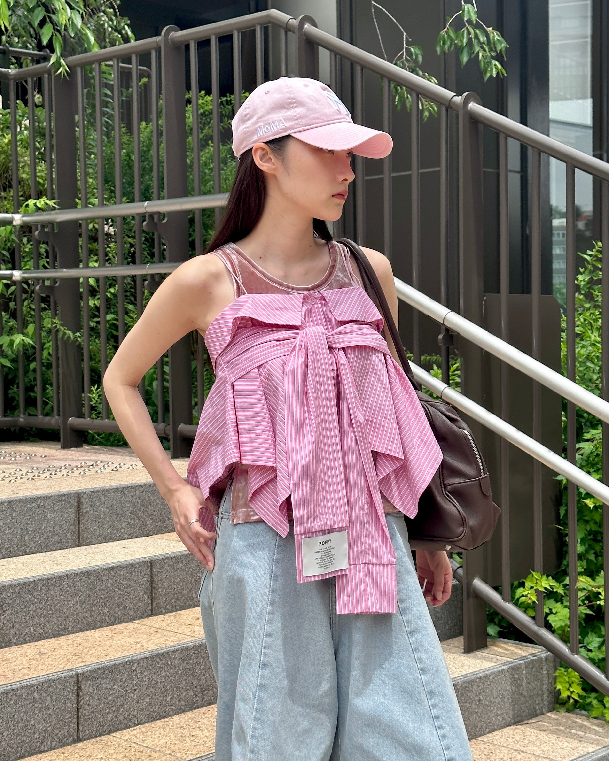 Handkerchief hem 2way bustier/skirt