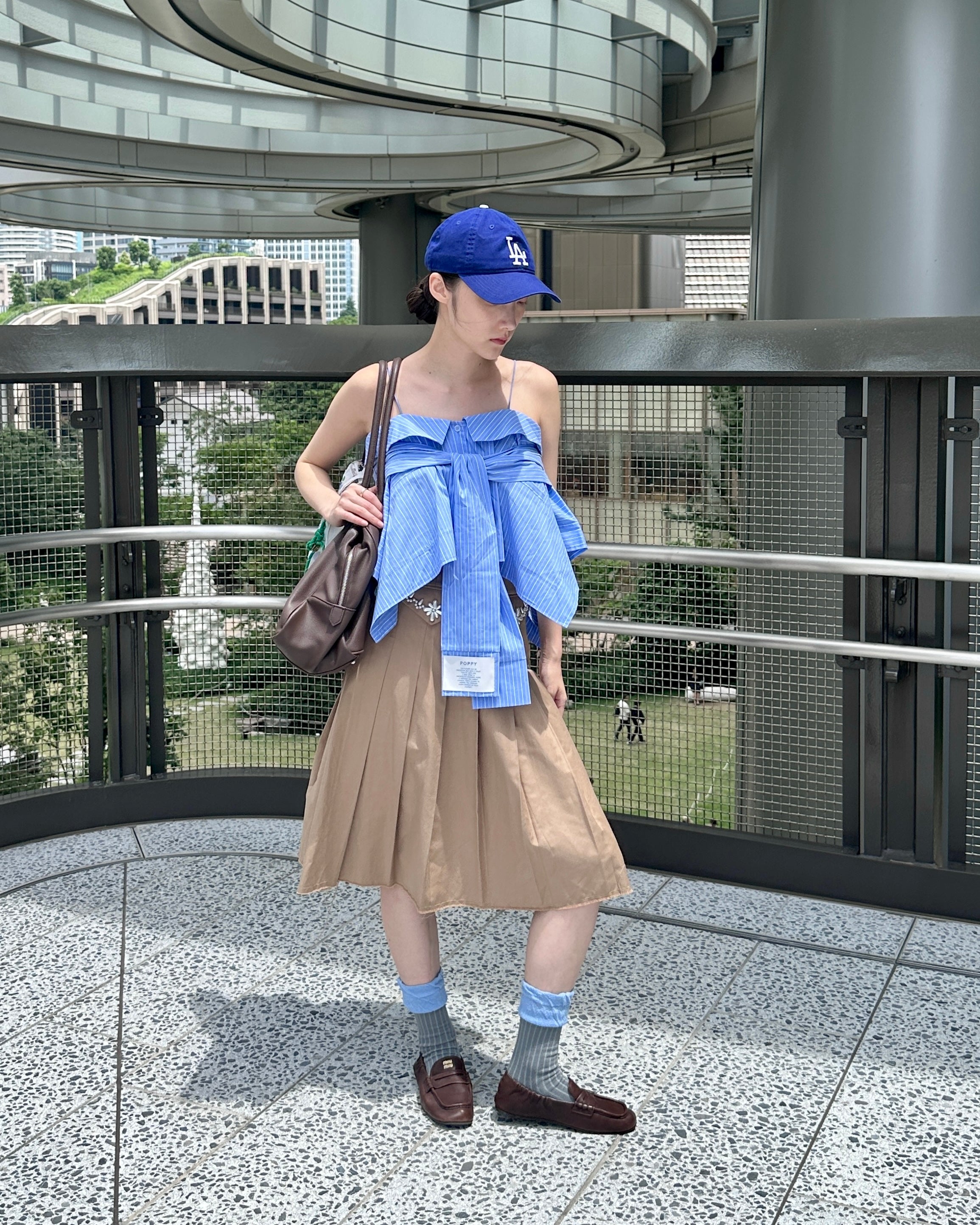 Handkerchief hem 2way bustier/skirt