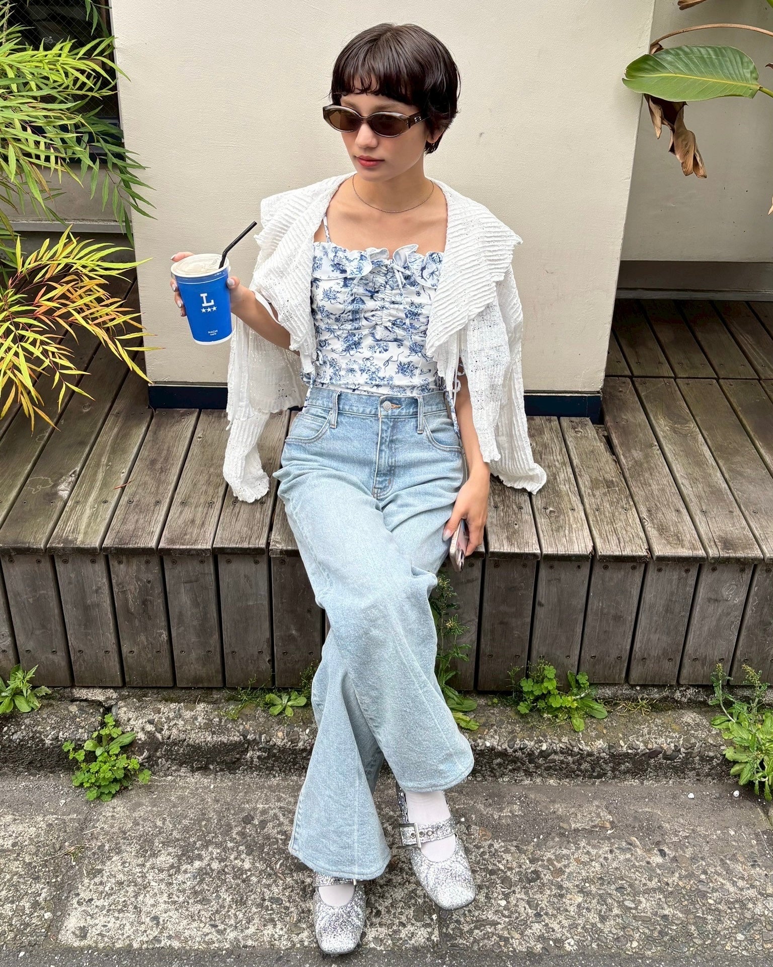 Toile de Jouy swim leotard