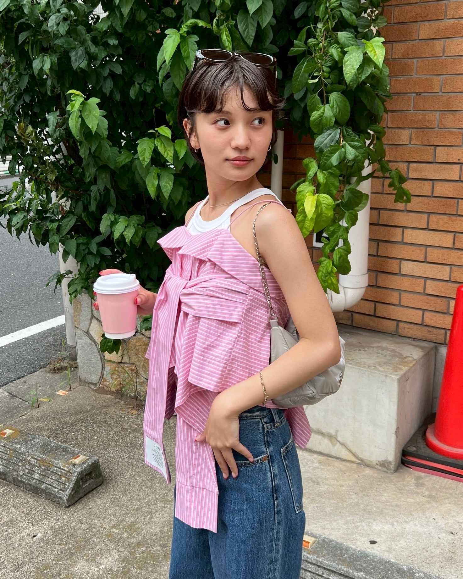 Handkerchief hem 2way bustier/skirt