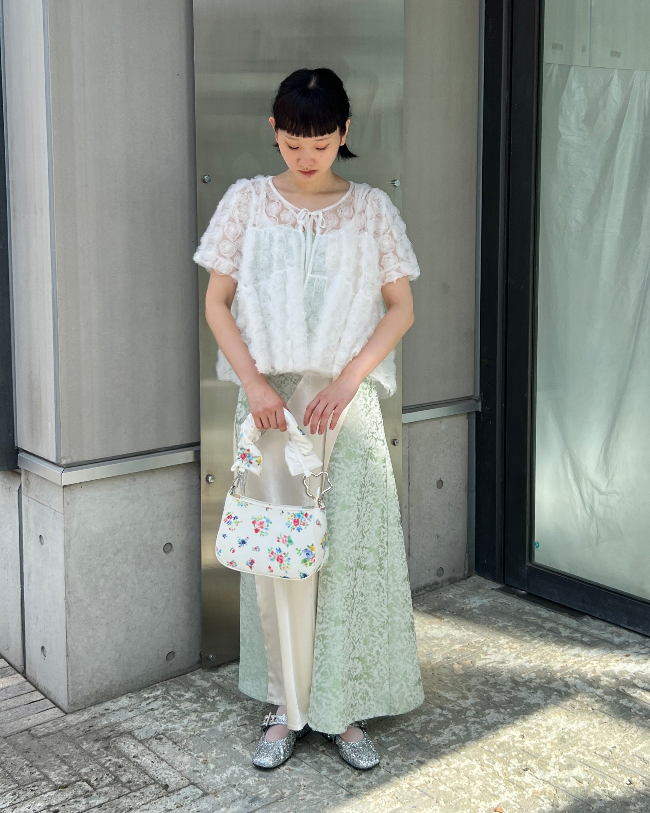 Flower tulle tiered bolero