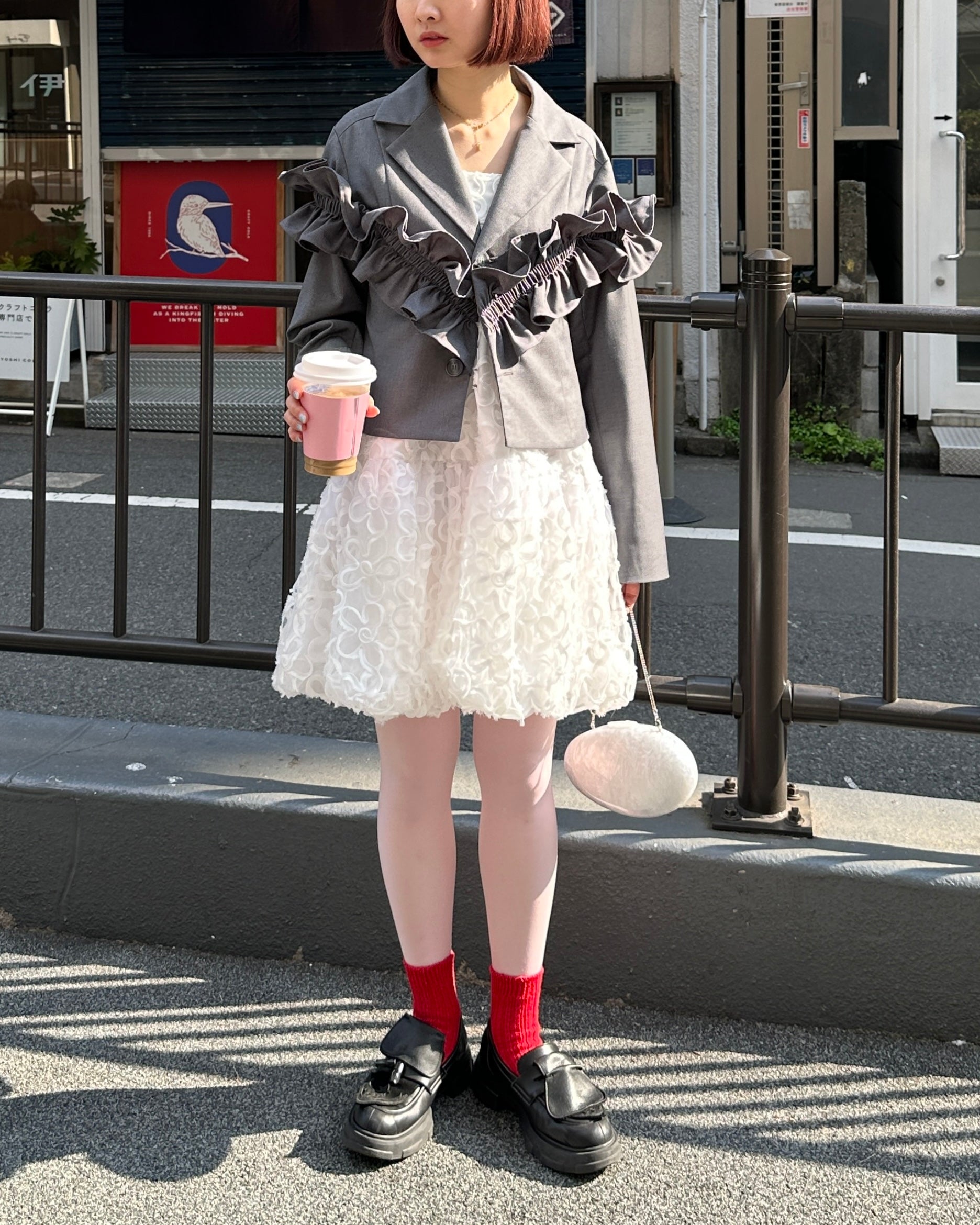 Flower tulle balloon tunic