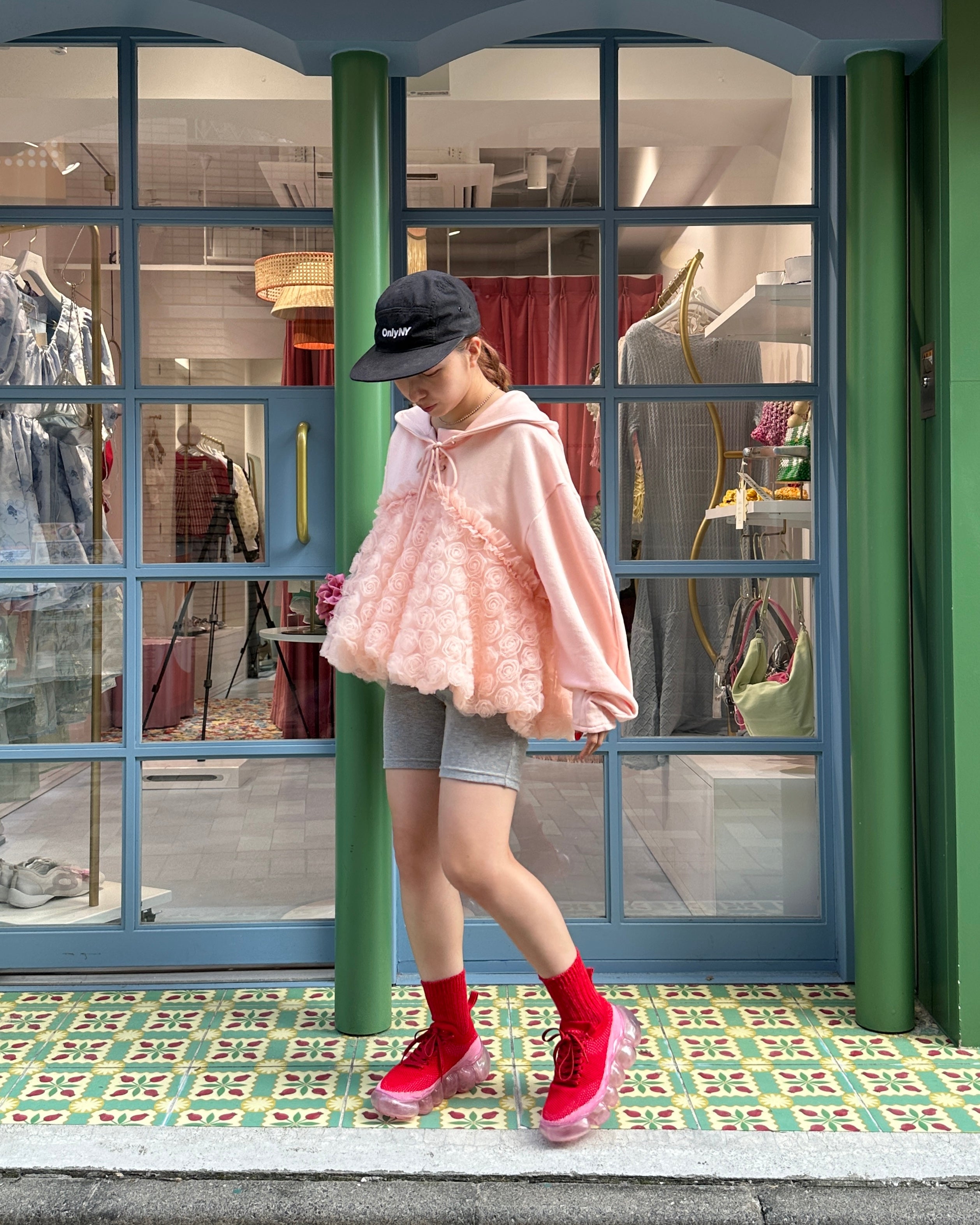 tulle docking hoodie(pink)