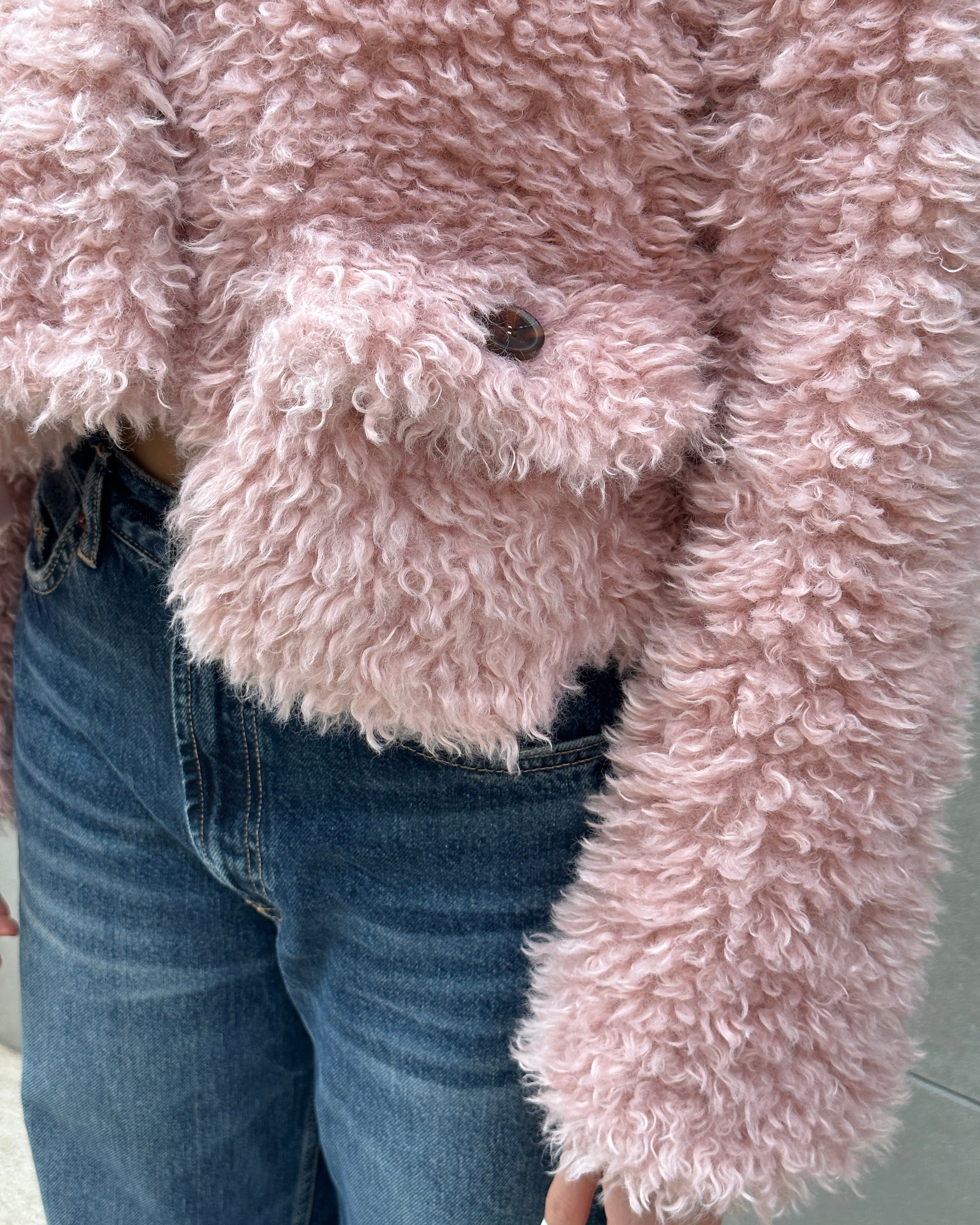 Cropped fur jacket