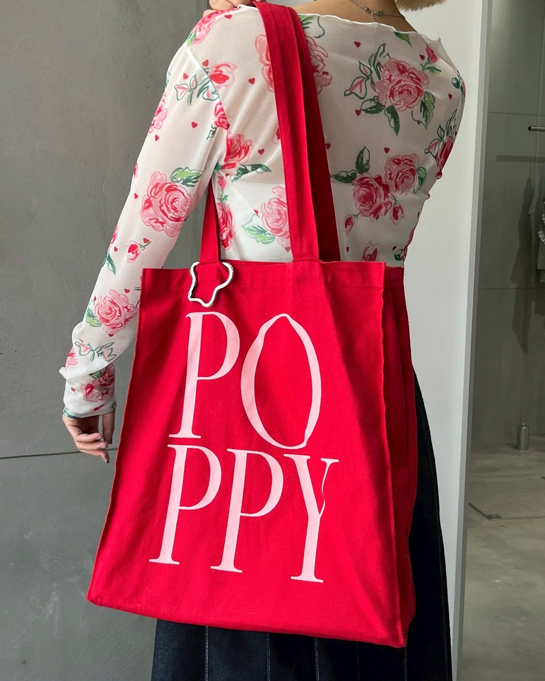 Logo tote bag (red)
