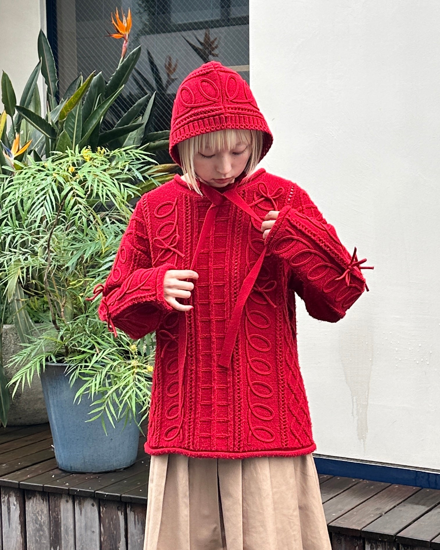 Kurukuru knit bonnet