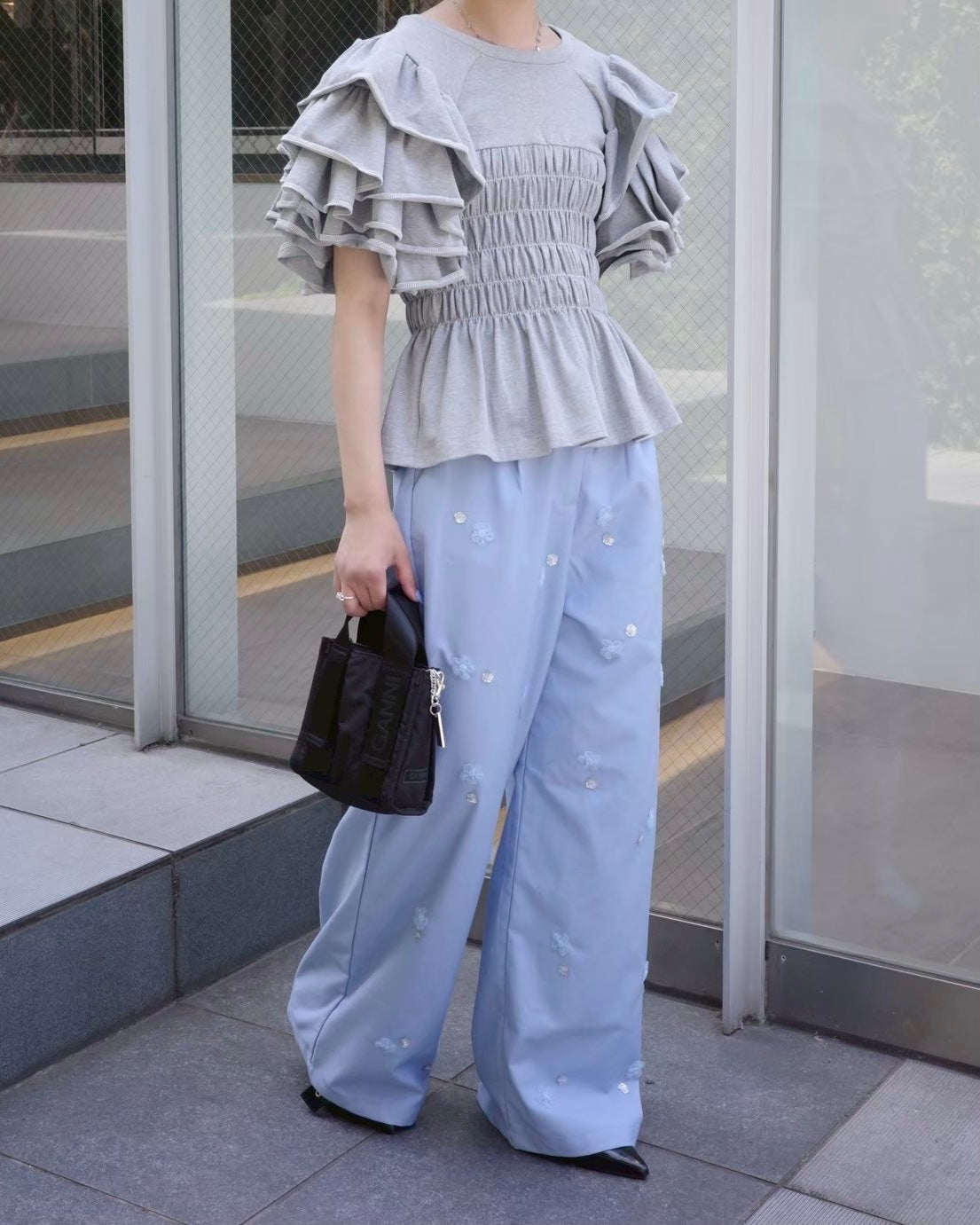 <b>Sister Jane</b><br> Cornflower Embellished Trousers