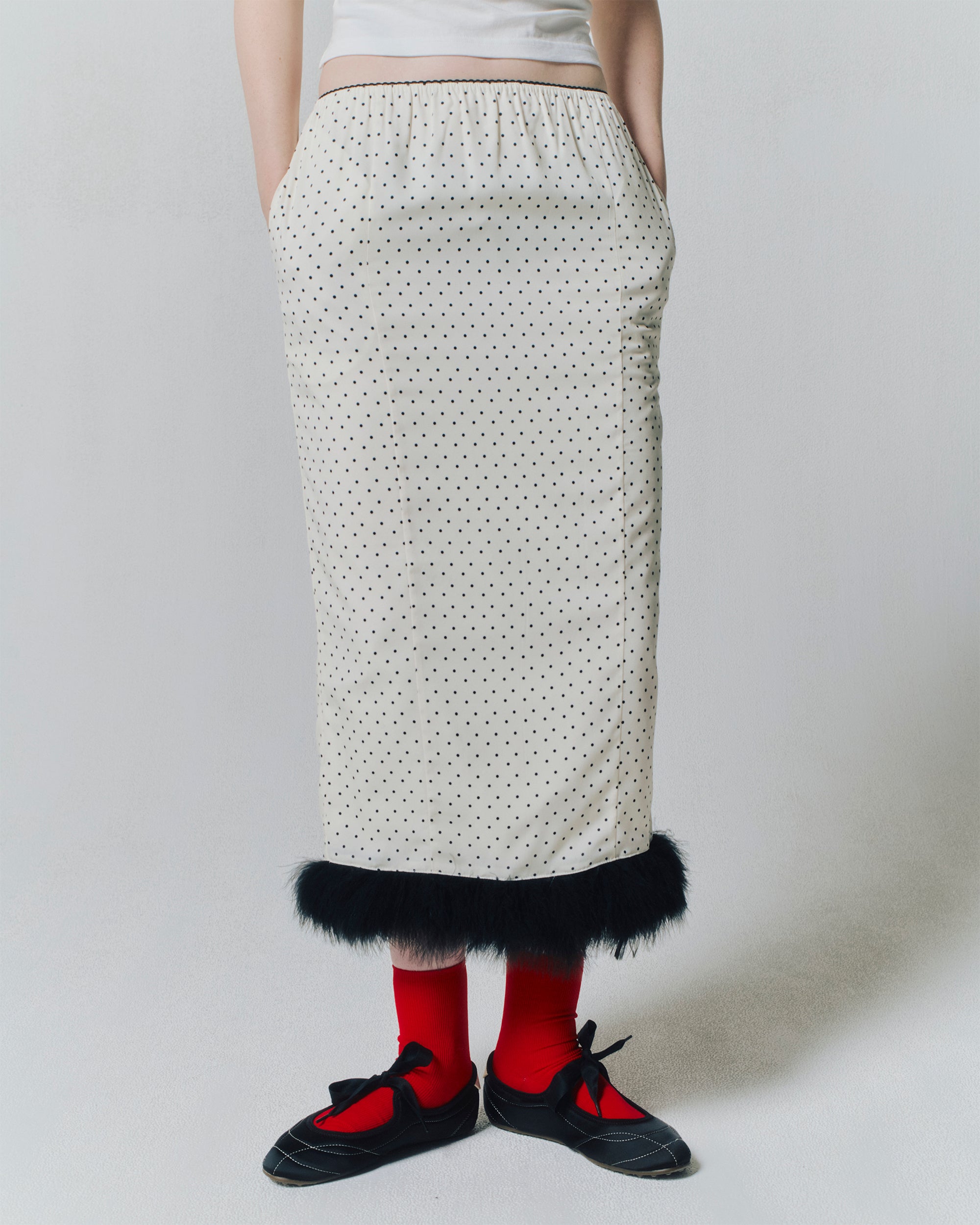 DOT FEATHER SKIRT