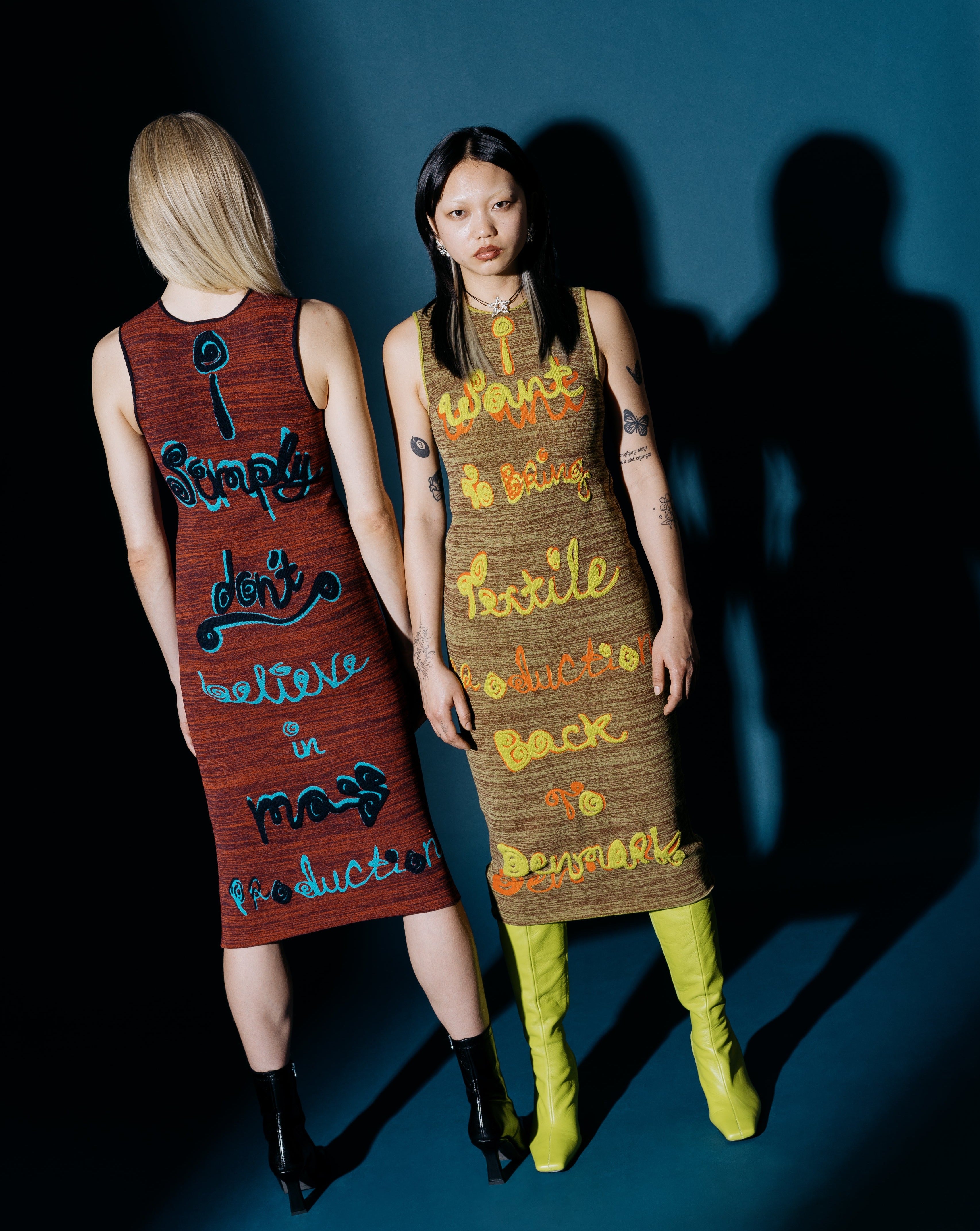 <b>Nadia Wire</b><br>my mission dress (melange brown/yellow)