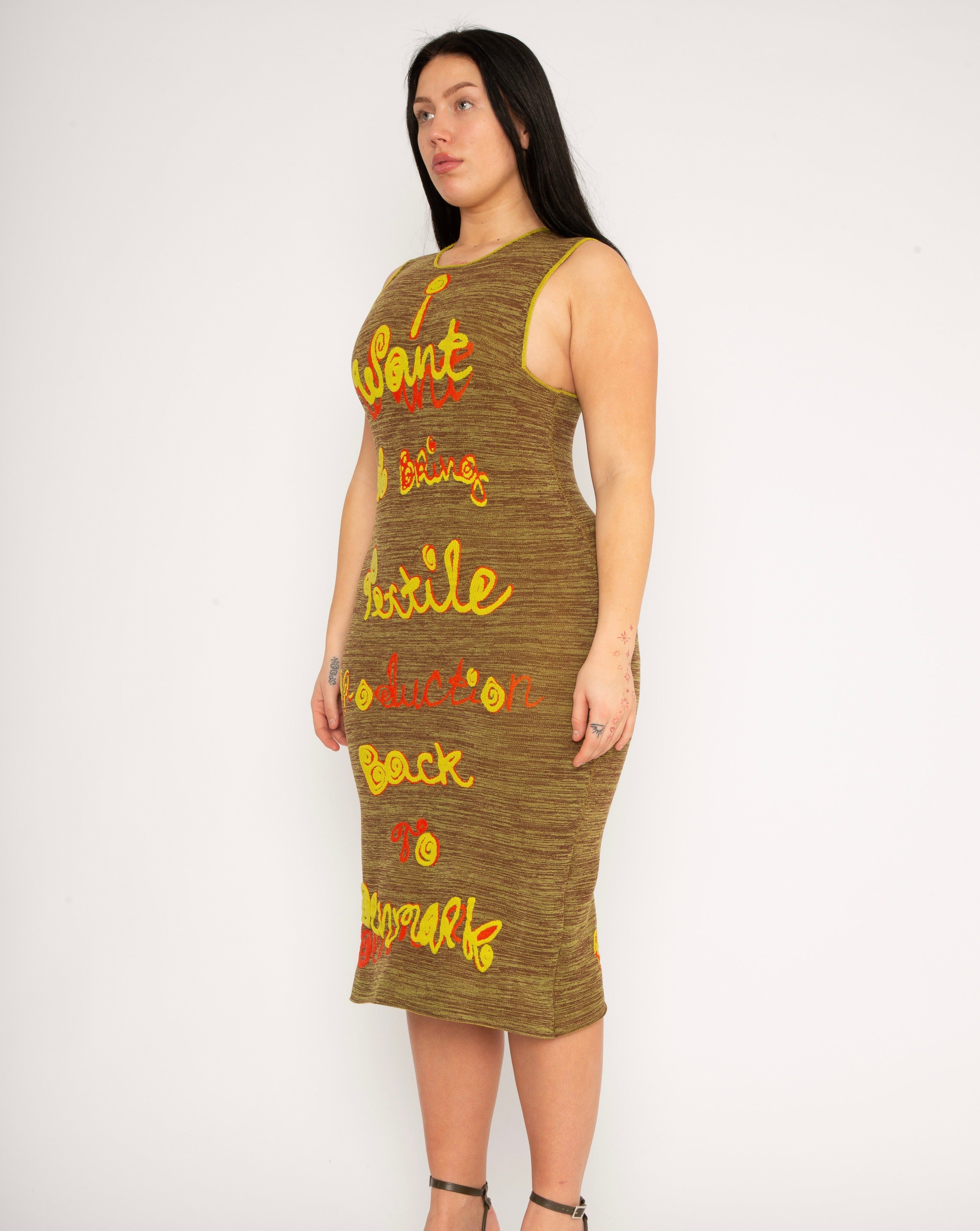 <b>Nadia Wire</b><br>my mission dress (melange brown/yellow)