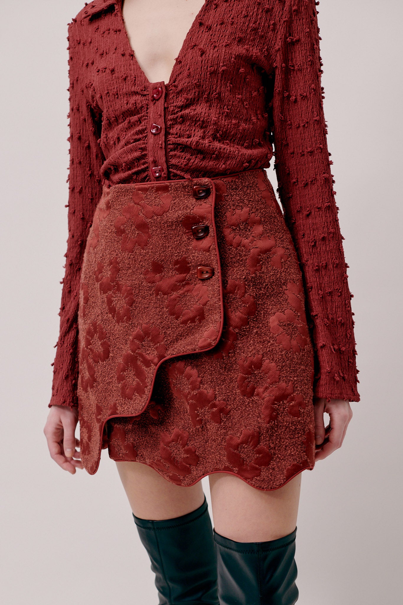 <b>HOFMAN</b> <br>Odettle skirt (mahogany)